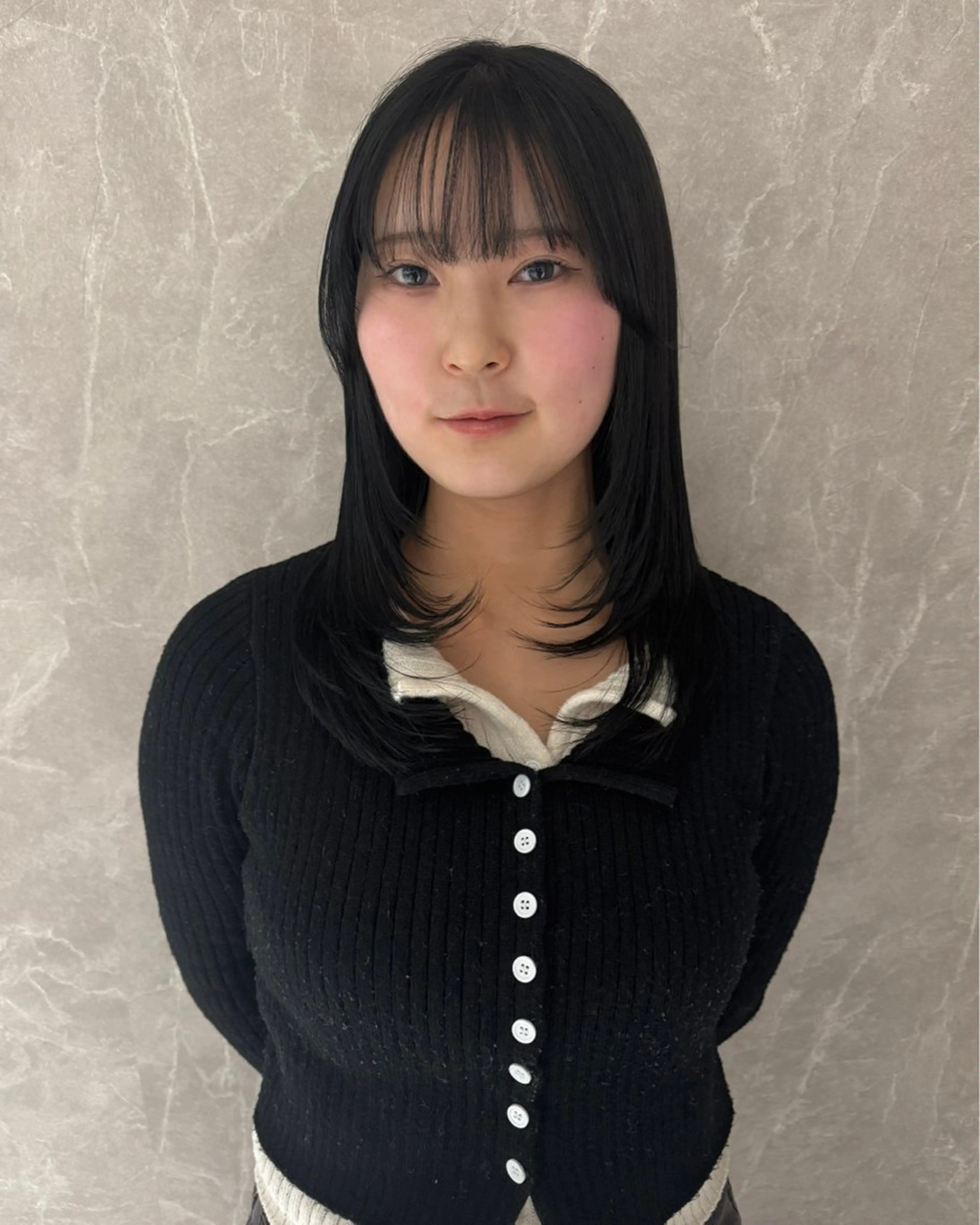 ミディアム カット ヘアカラー トリートメント ボブレイヤー／ 今城愛友花のヘアスタイル