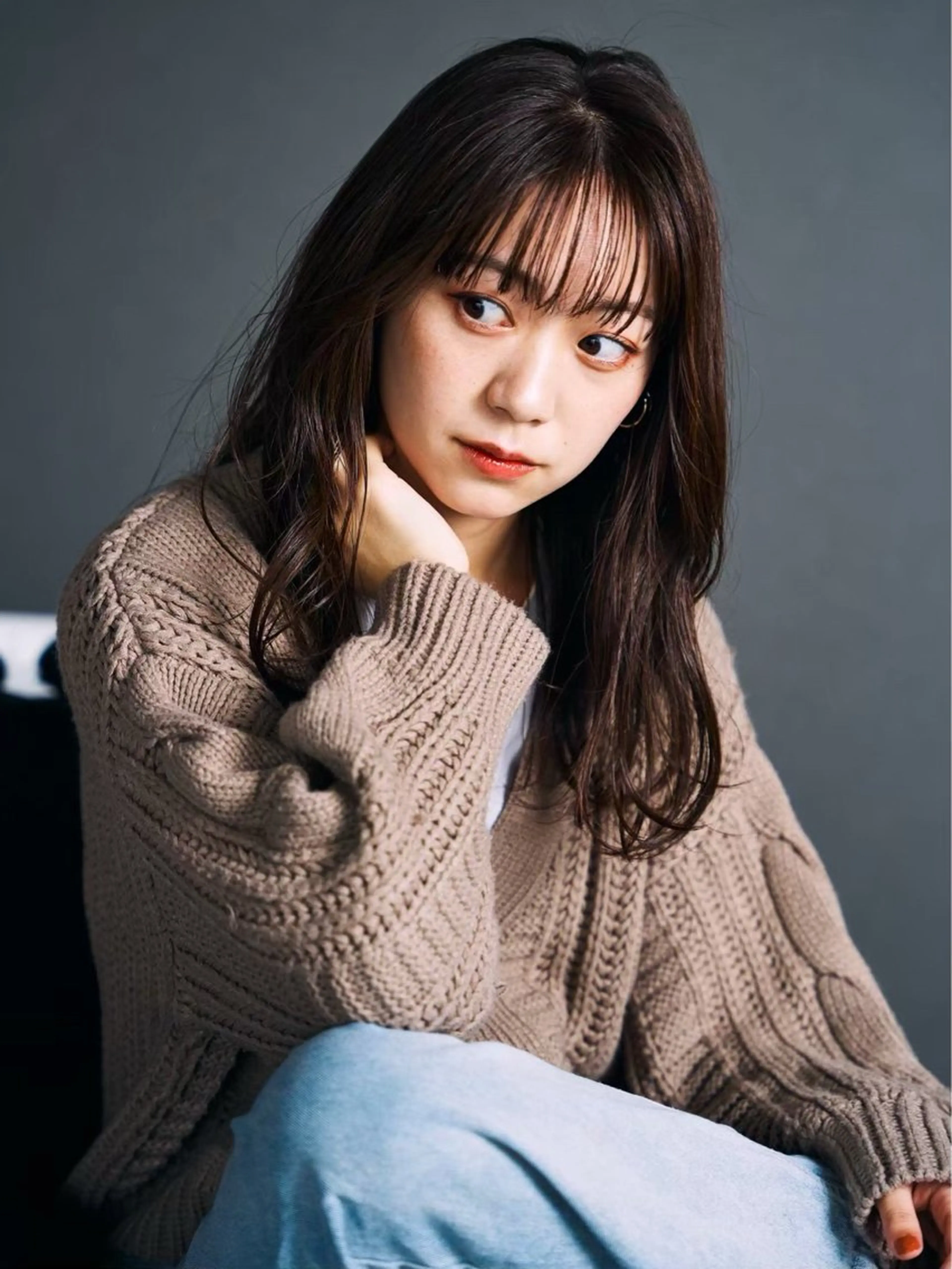 セミロング カット 縮毛矯正 透明感🫧暖色カラー MIU💗のヘアスタイル