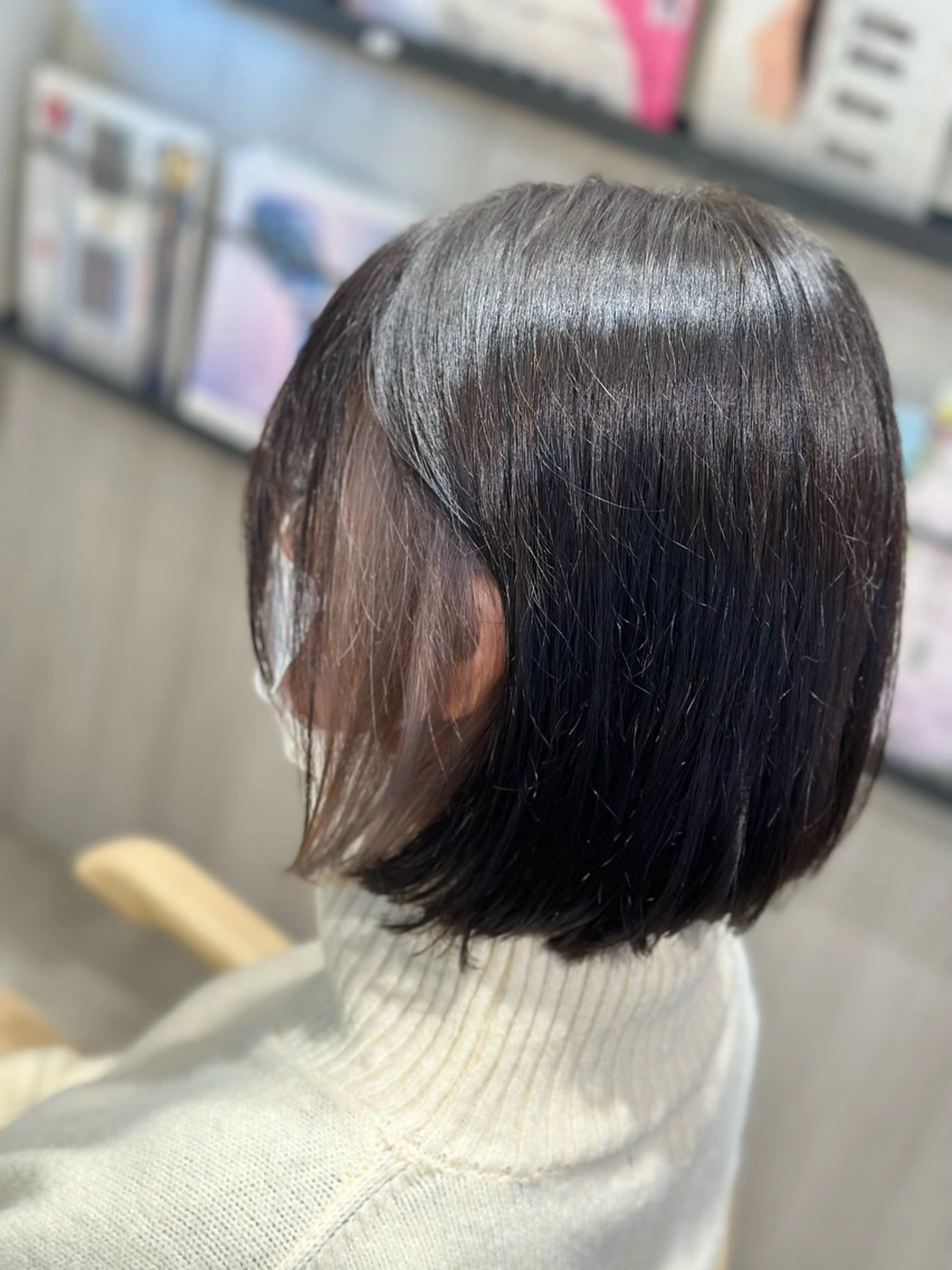 ミディアム カラー ベージュカラー イヤリングカラー ホワイトベージュ 水戸/似合わせカット /Rukaのヘアスタイル