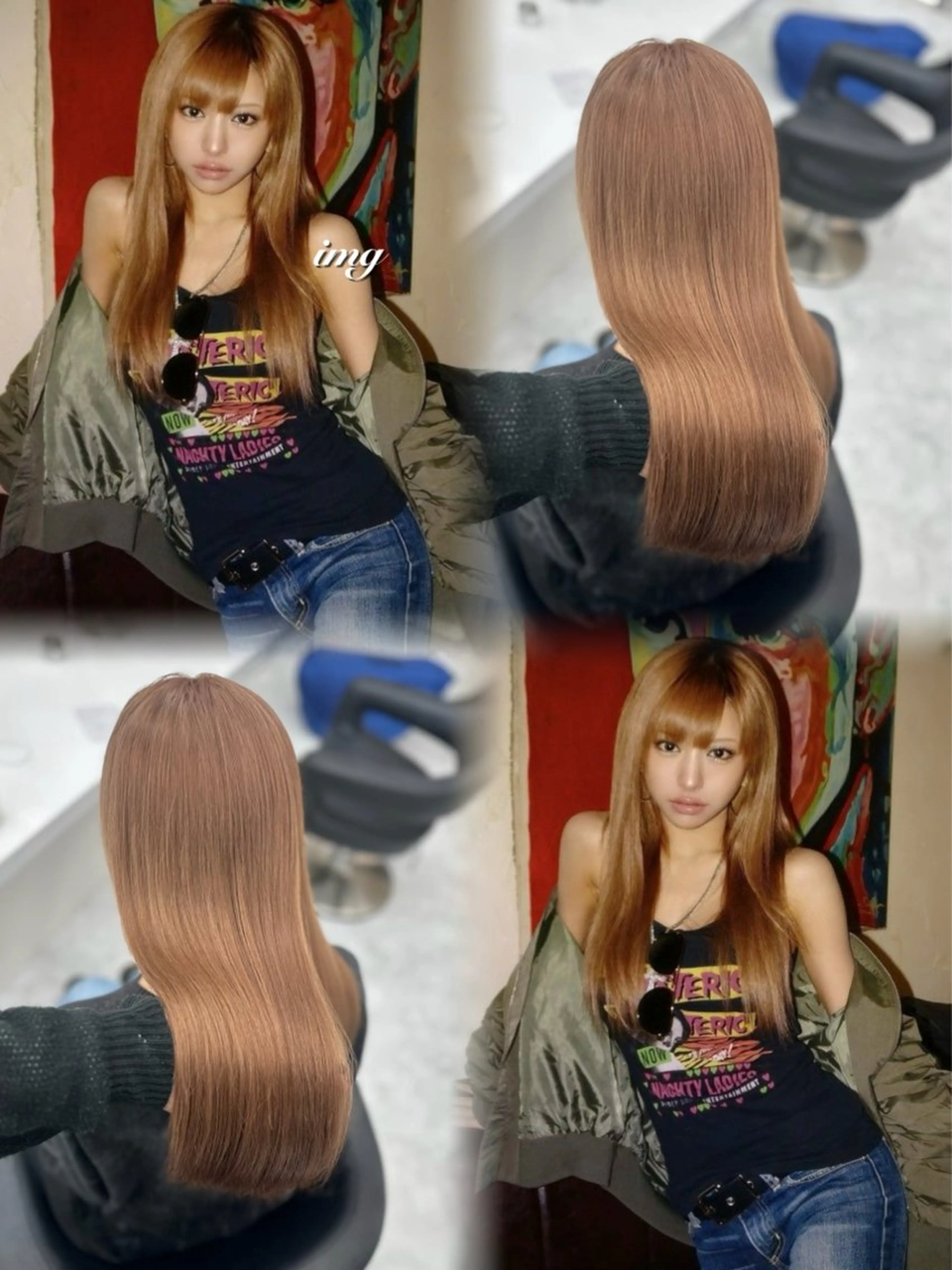 カラー ハイトーン/透明感 艶カラー/SAKI‎のヘアスタイル