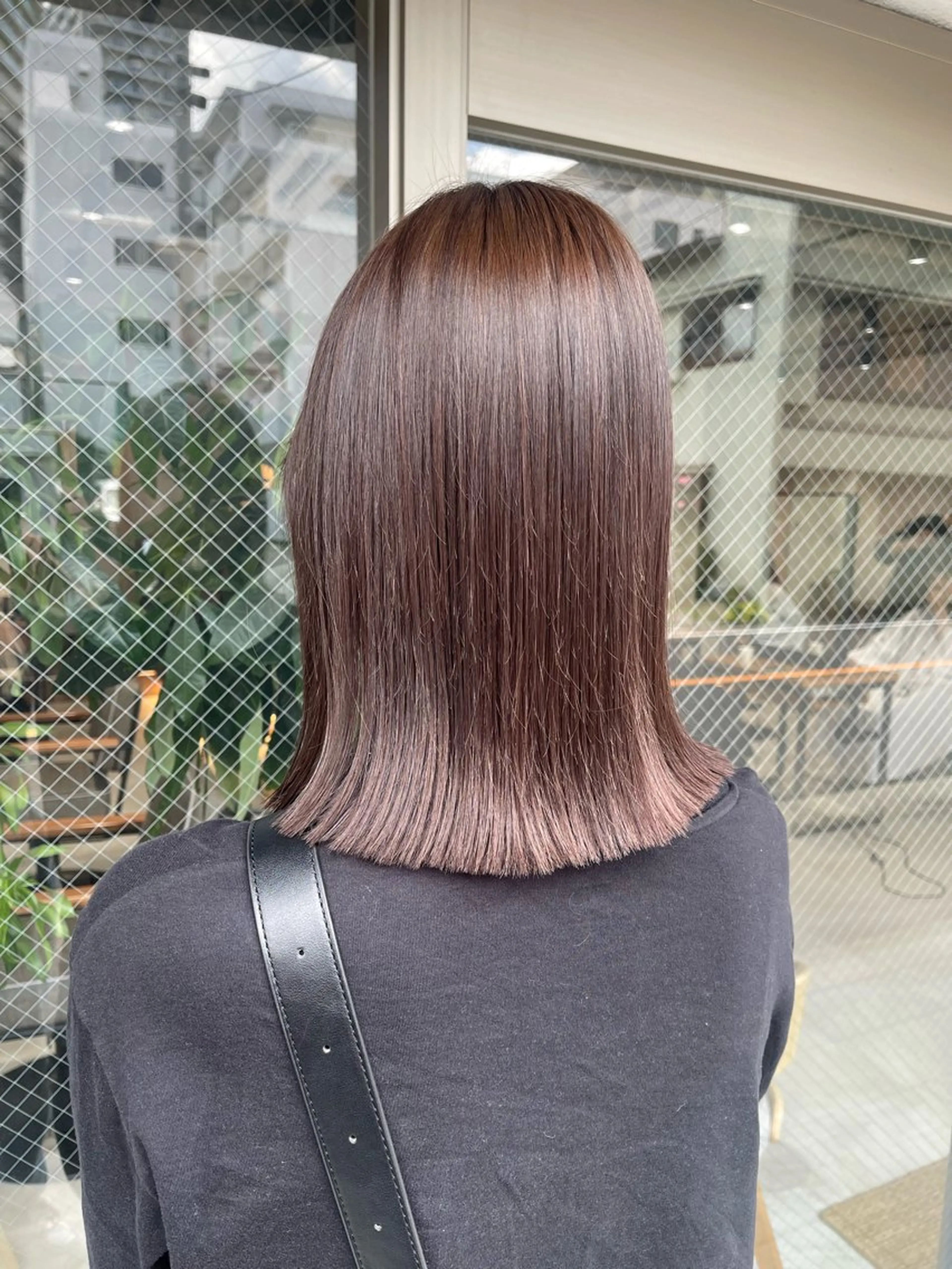 ミディアム カラー グレージュ ラベンダーカラー ラベンダーグレージュ ラベンダーグレー 🩵ボブ/レイヤー /髪質改善🩵のヘアスタイル