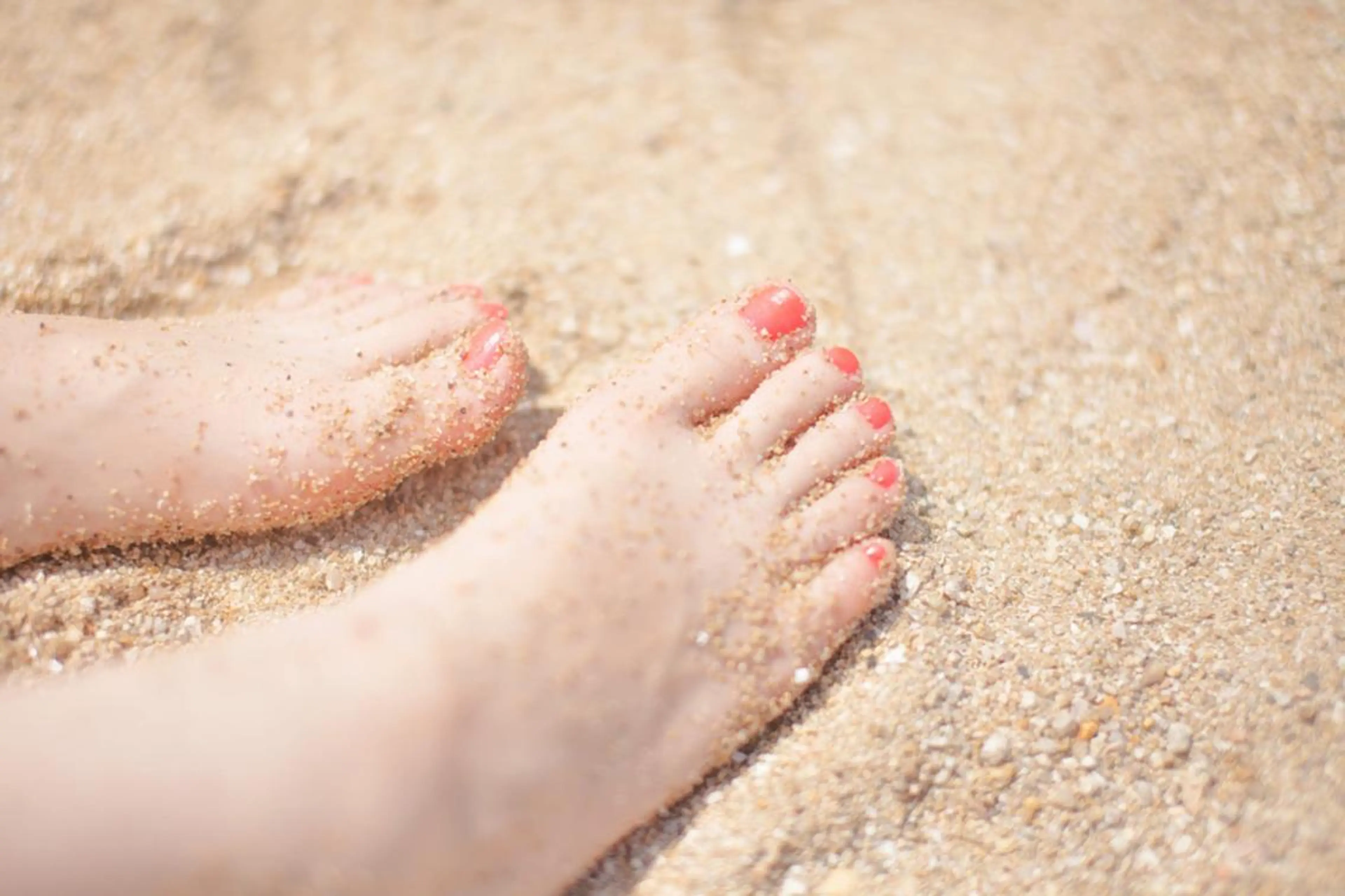 フットネイル ワンカラーorラメグラ5500円の写真