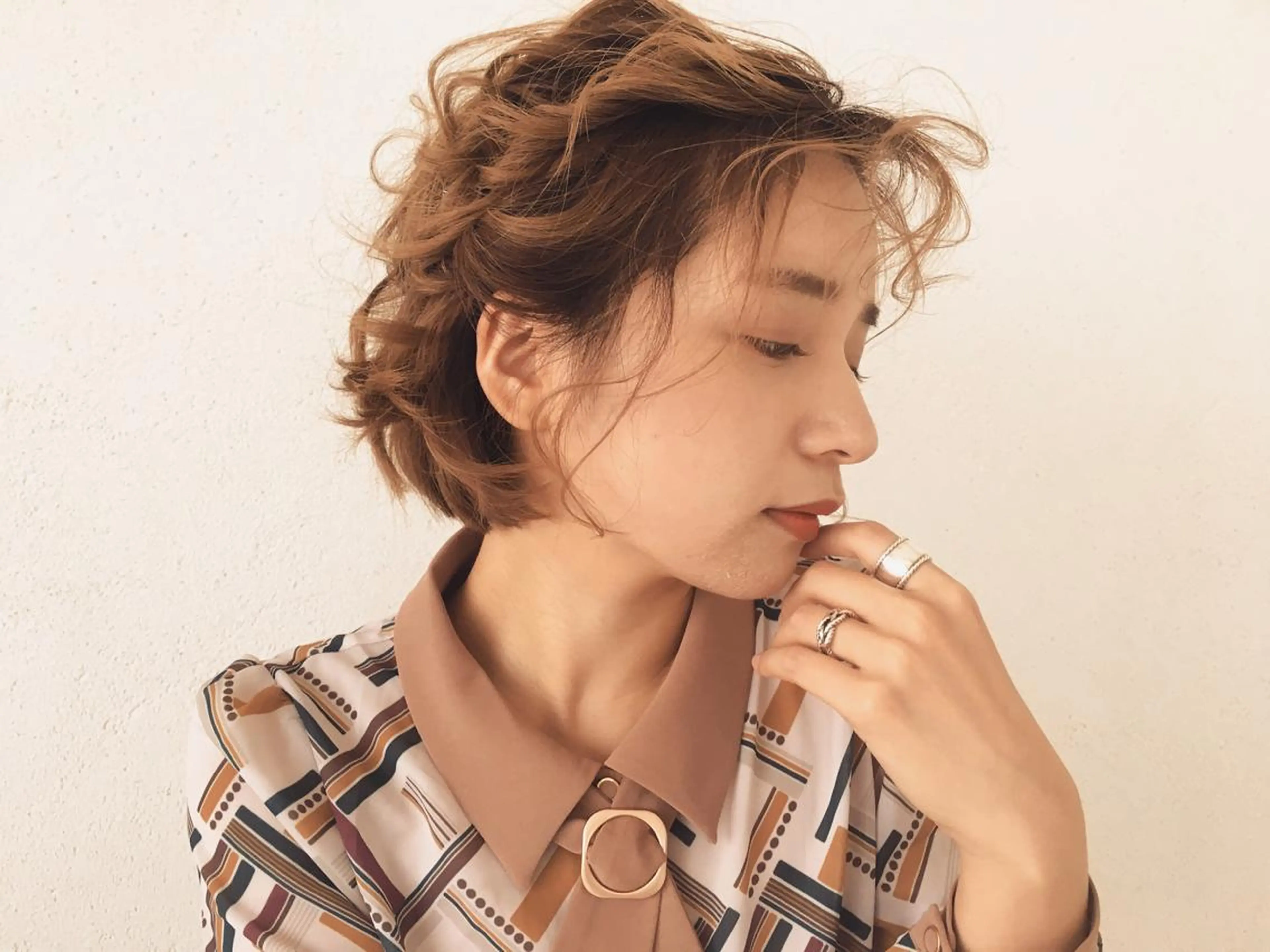 ショート カラー パーマ ヘアアレンジ iizuka akiのヘアスタイル