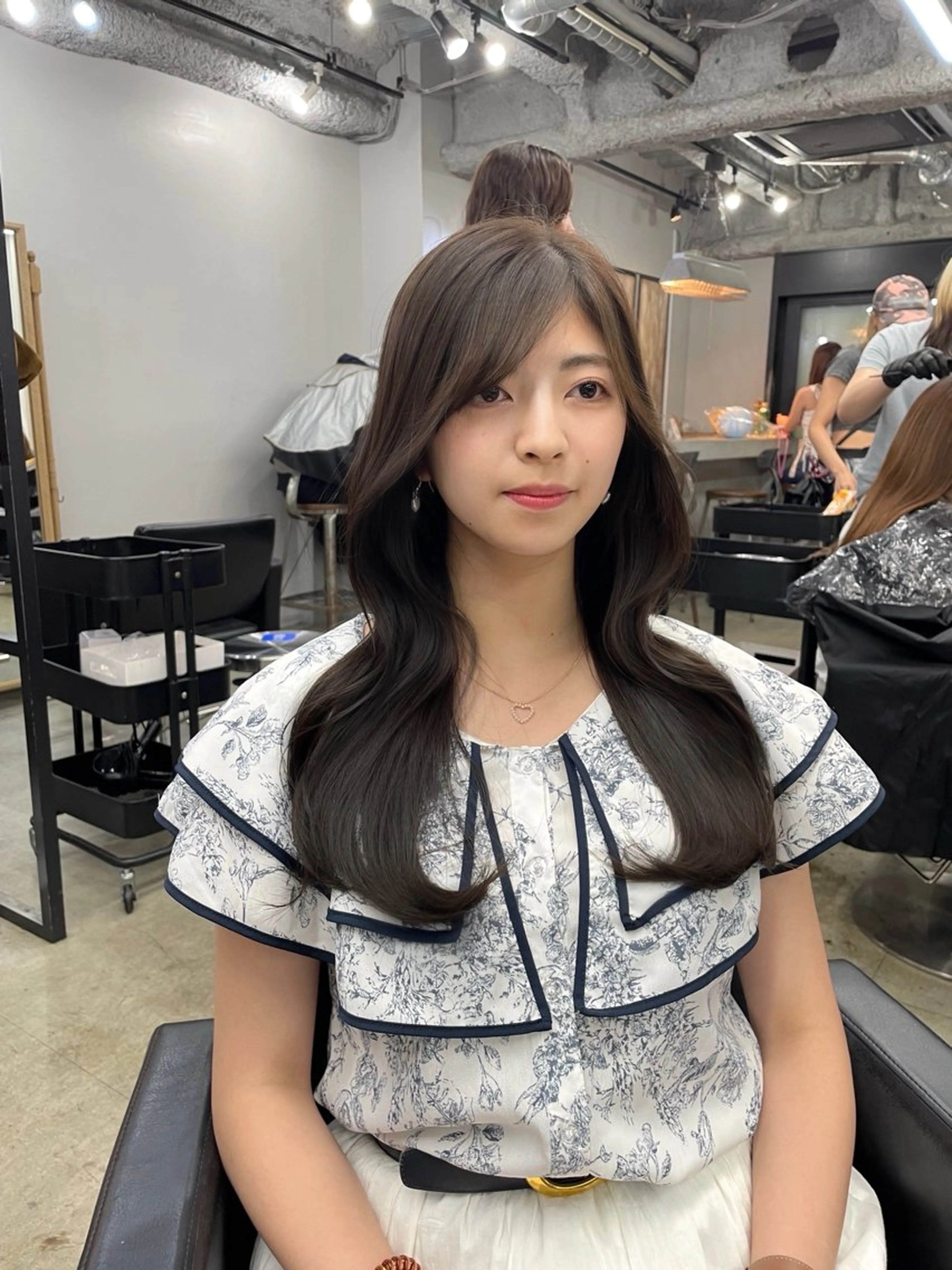 ロング カラー ヘアカラー 新宿/韓国ヘア/ 髪質改善ストレートのヘアスタイル