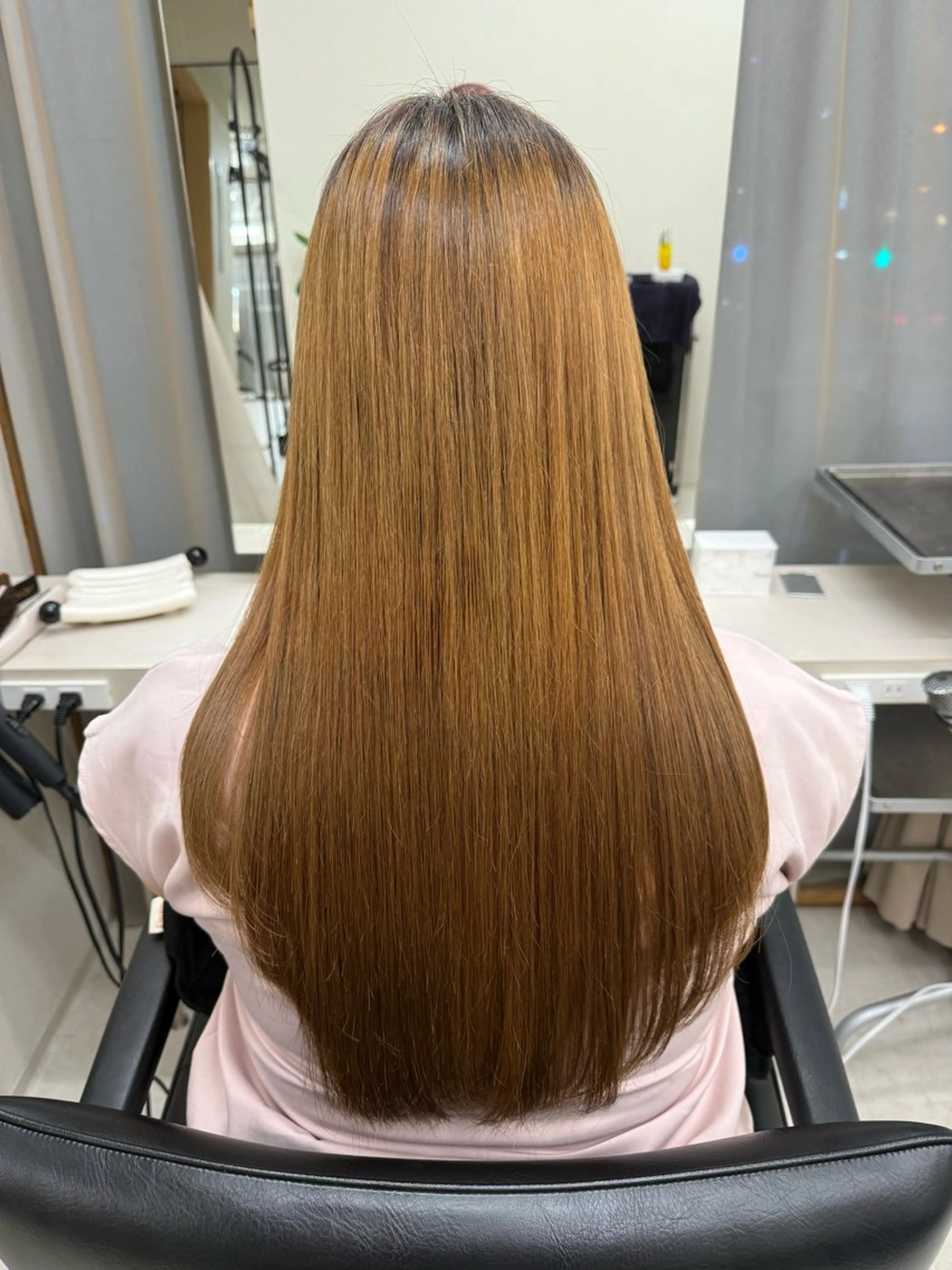 ロング パーマ 酸性ストレート ストレートパーマ カット 縮毛矯正 トリートメント haru 髪質改善サロンのヘアスタイル