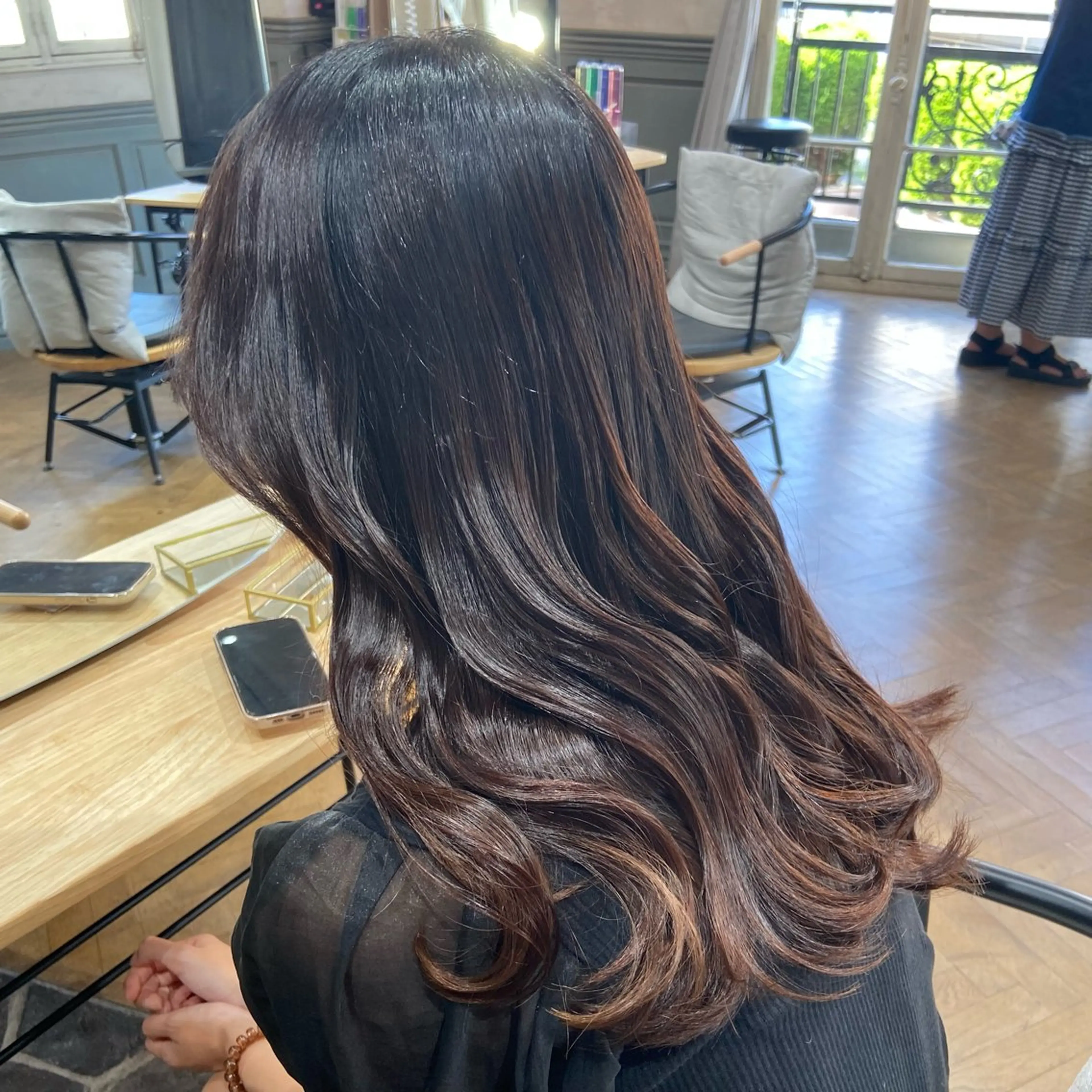 セミロング 地毛風縮毛矯正 /ニュアンス/はるたのヘアスタイル