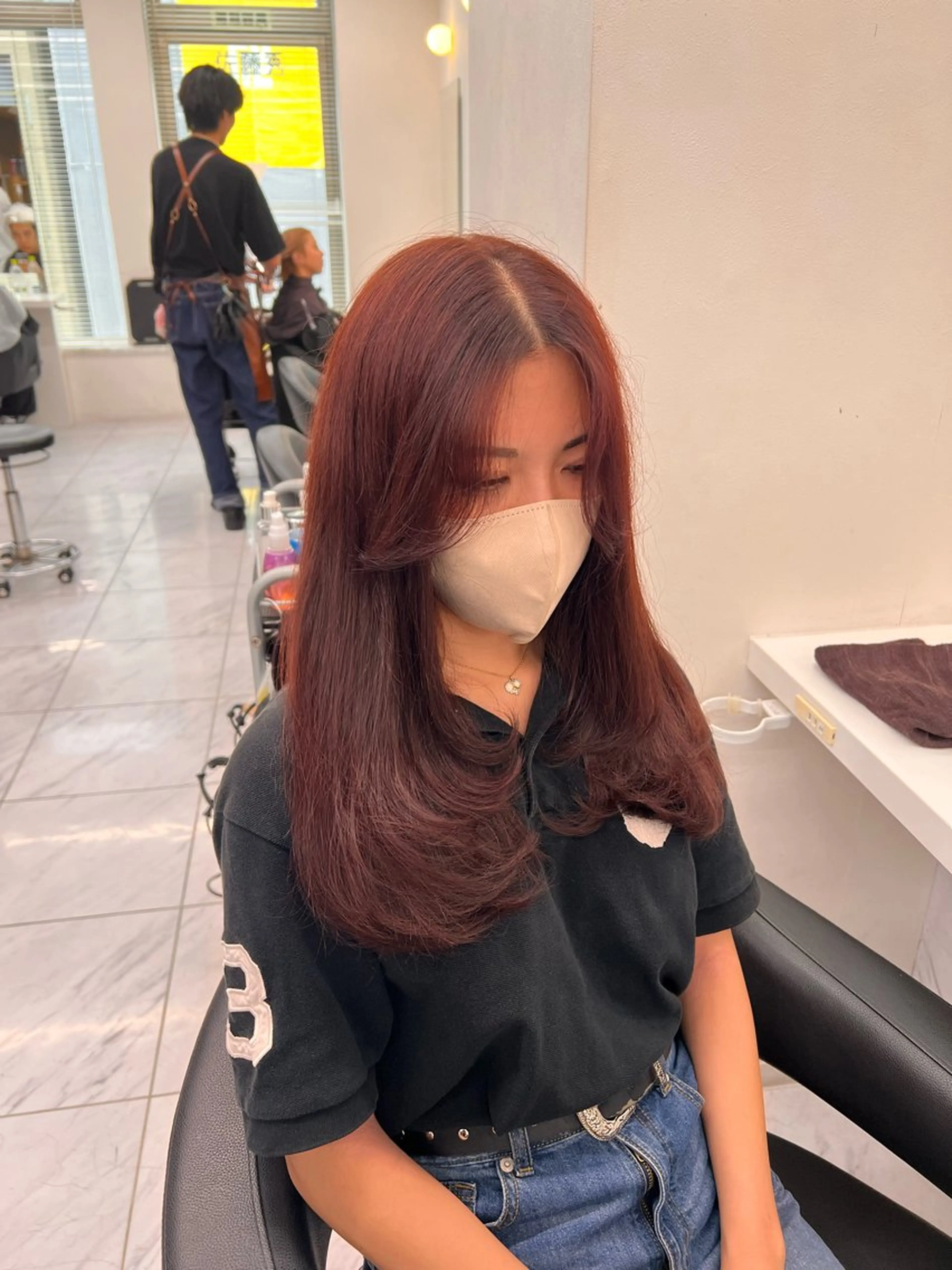 セミロング 💖札幌カラー 指名No.1💖玲奈のヘアスタイル