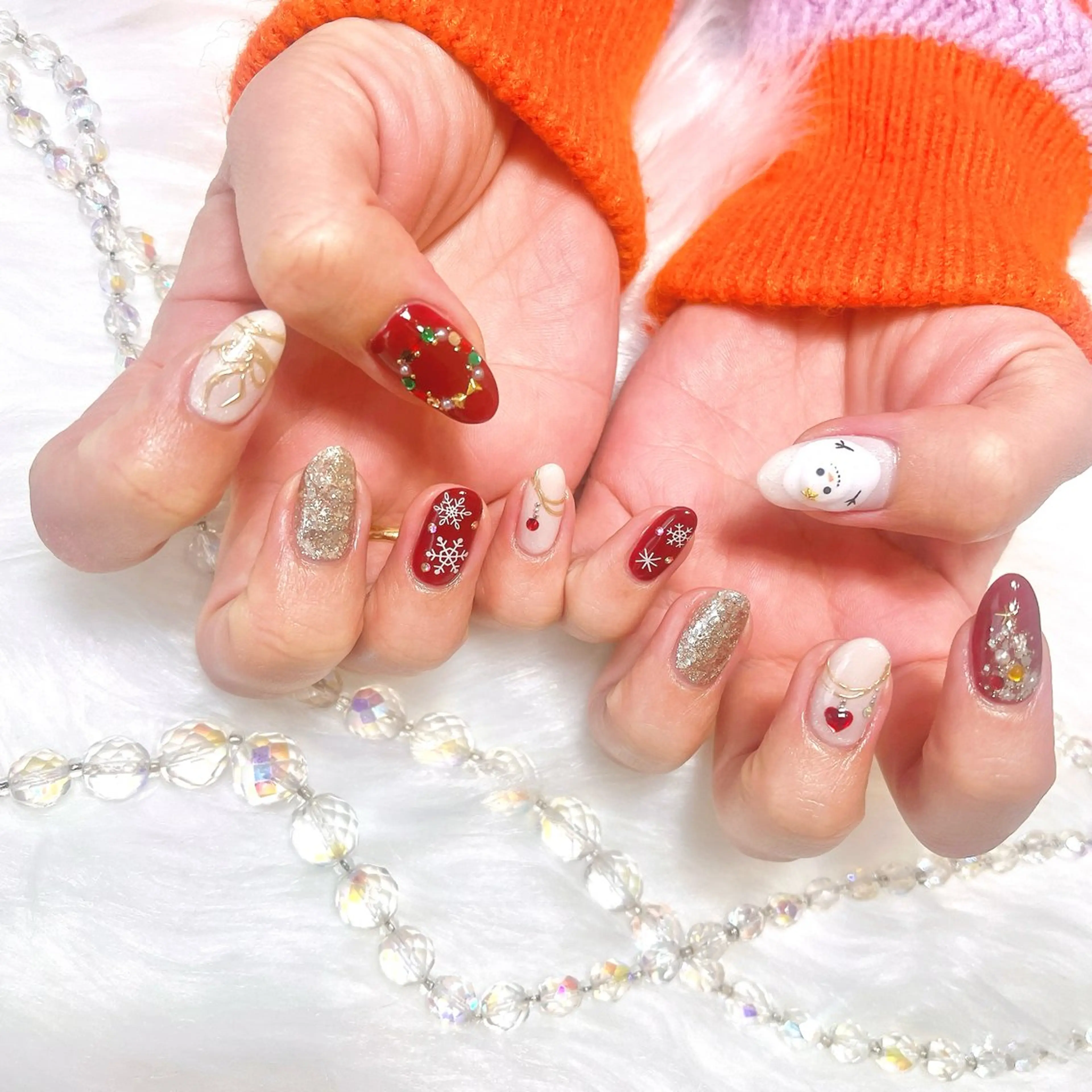 ネイル 冬ネイル クリスマス ハンドネイル Nailsalon Nearのネイルデザイン