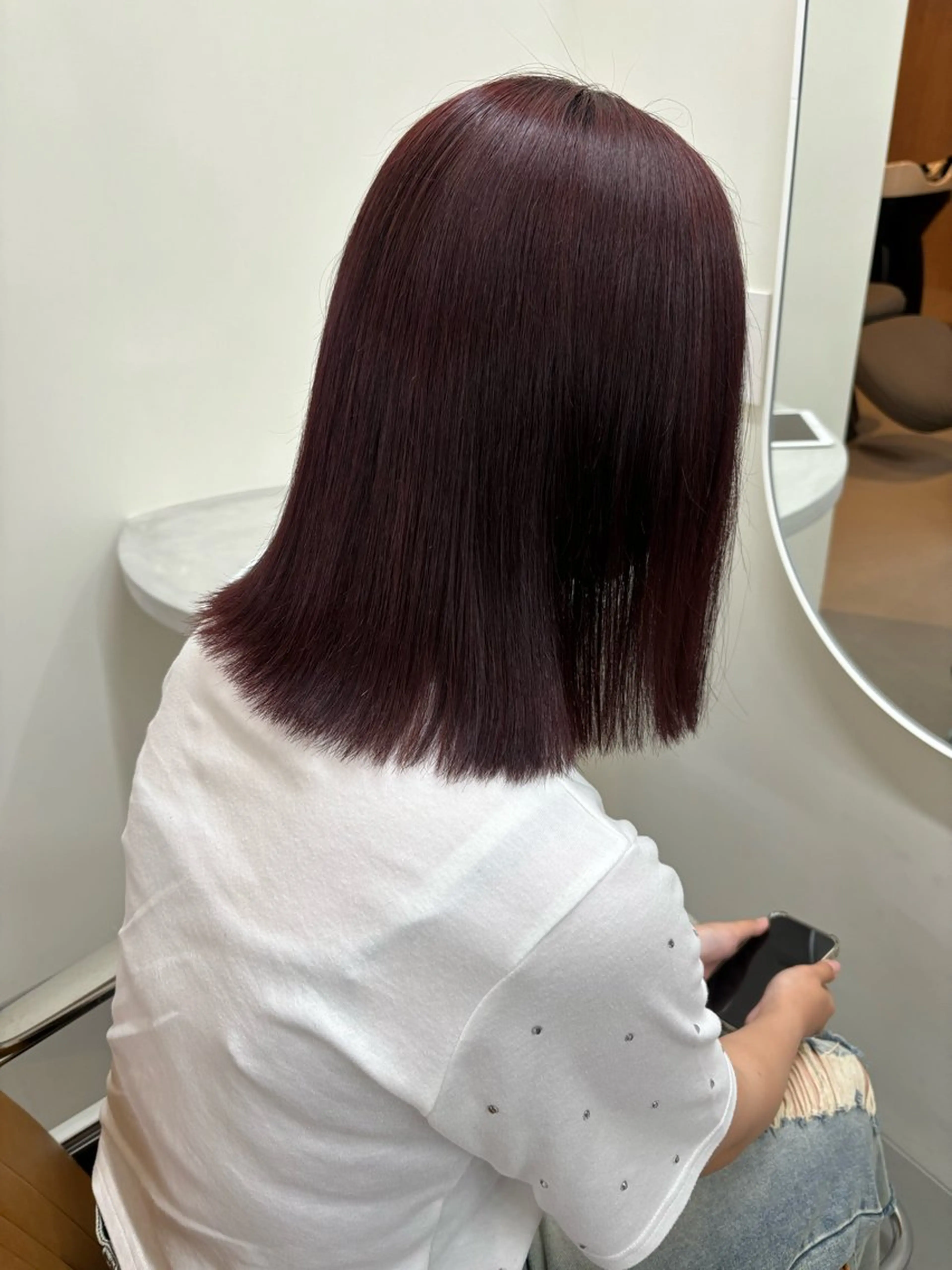 カラー レッドカラー 檜 果歩のヘアスタイル