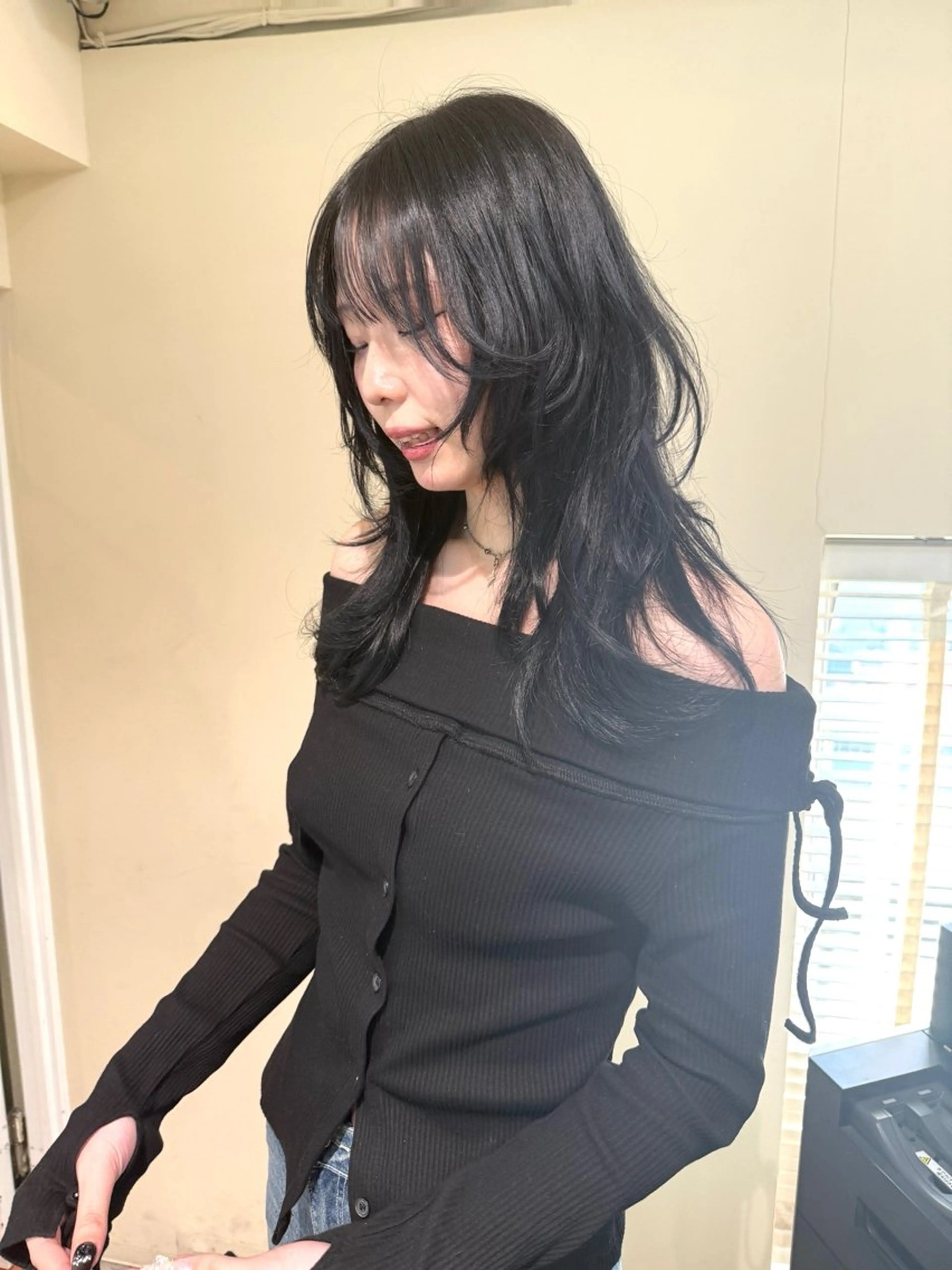 セミロング カラー ヘアアレンジ カット ヘアカラー トリートメント opus 店長大和 レイヤー/赤み消しのヘアスタイル