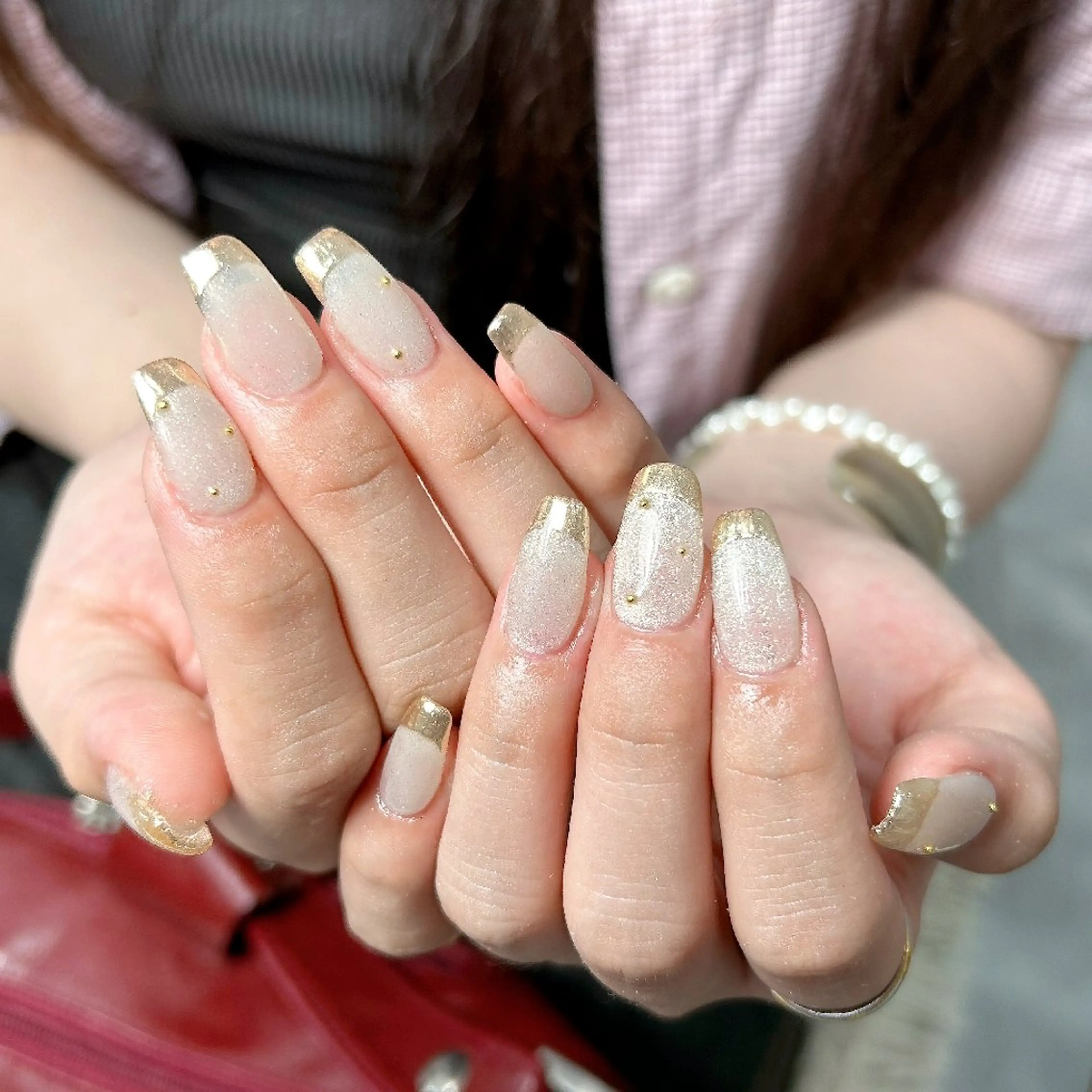 ネイル 長さ出し フレンチネイル 韓国ネイル マグネットネイル ミラーネイル ハンドネイル UM Nail Salonのネイルデザイン