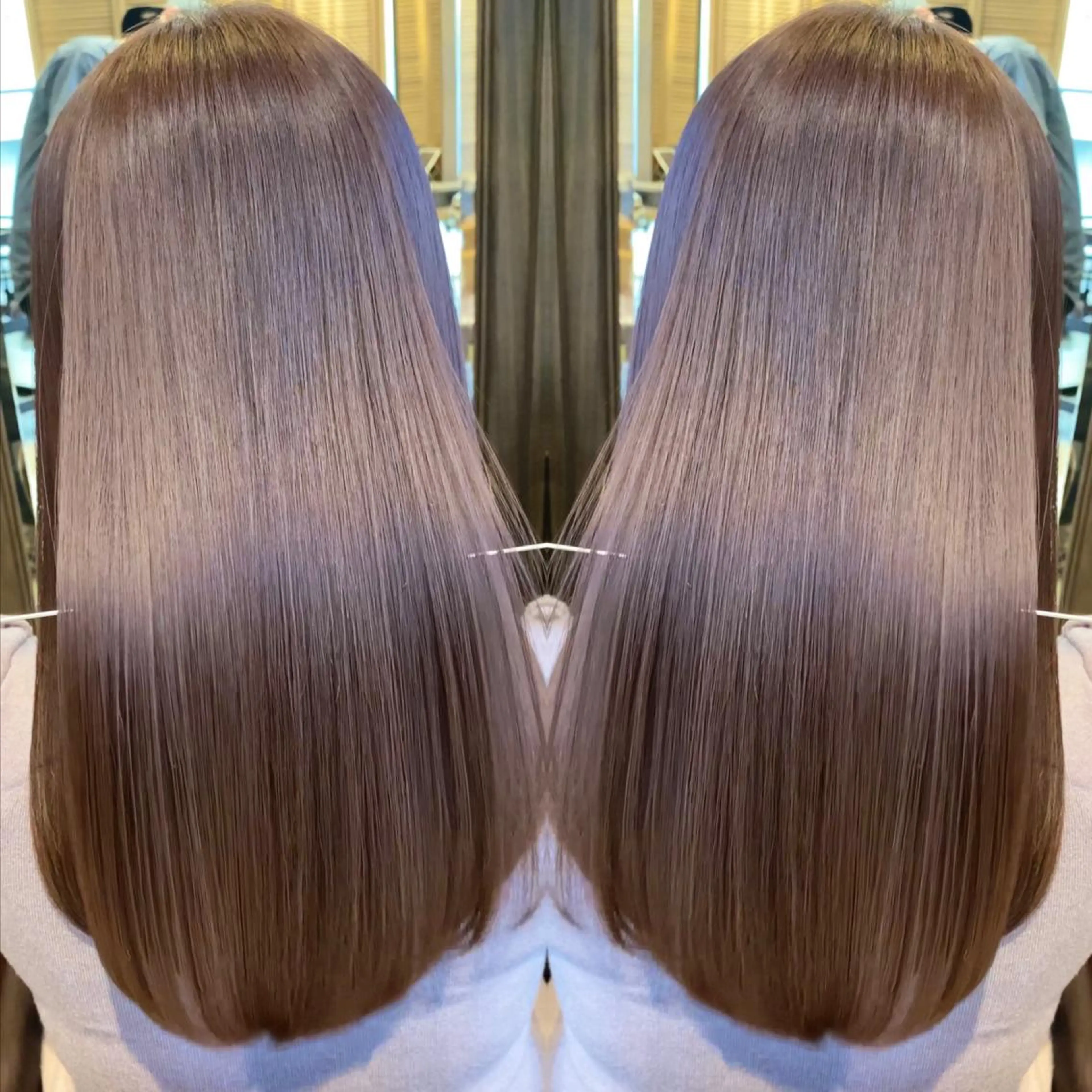 セミロング 比嘉 翼のヘアスタイル