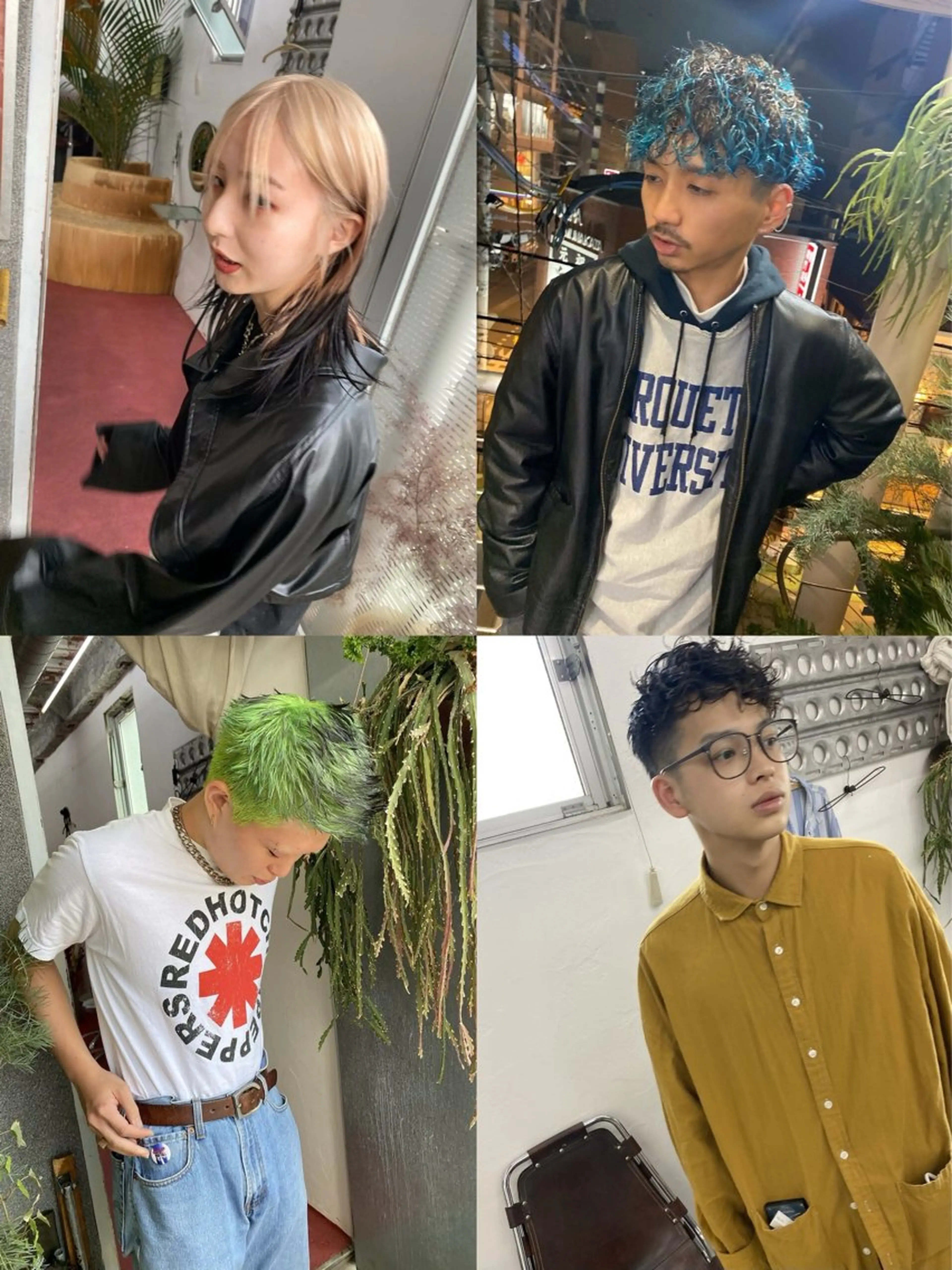 ミディアム カラー パーマ qiie/ワンカラー メンズカット/カラーのヘアスタイル