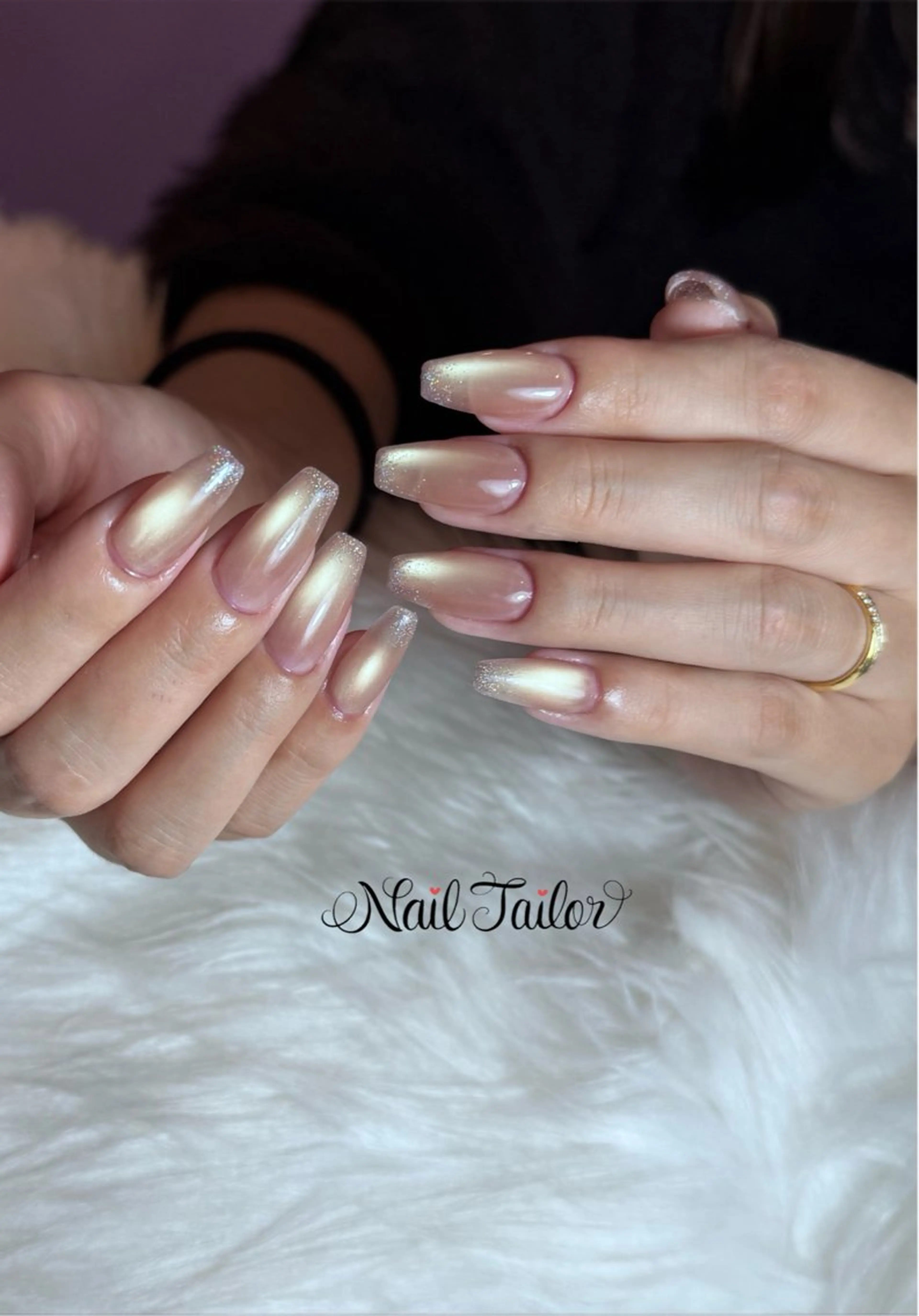 ネイル フラッシュネイル グラデーション マグネットネイル ハンドネイル NailTailor ネイルテイラーのネイルデザイン