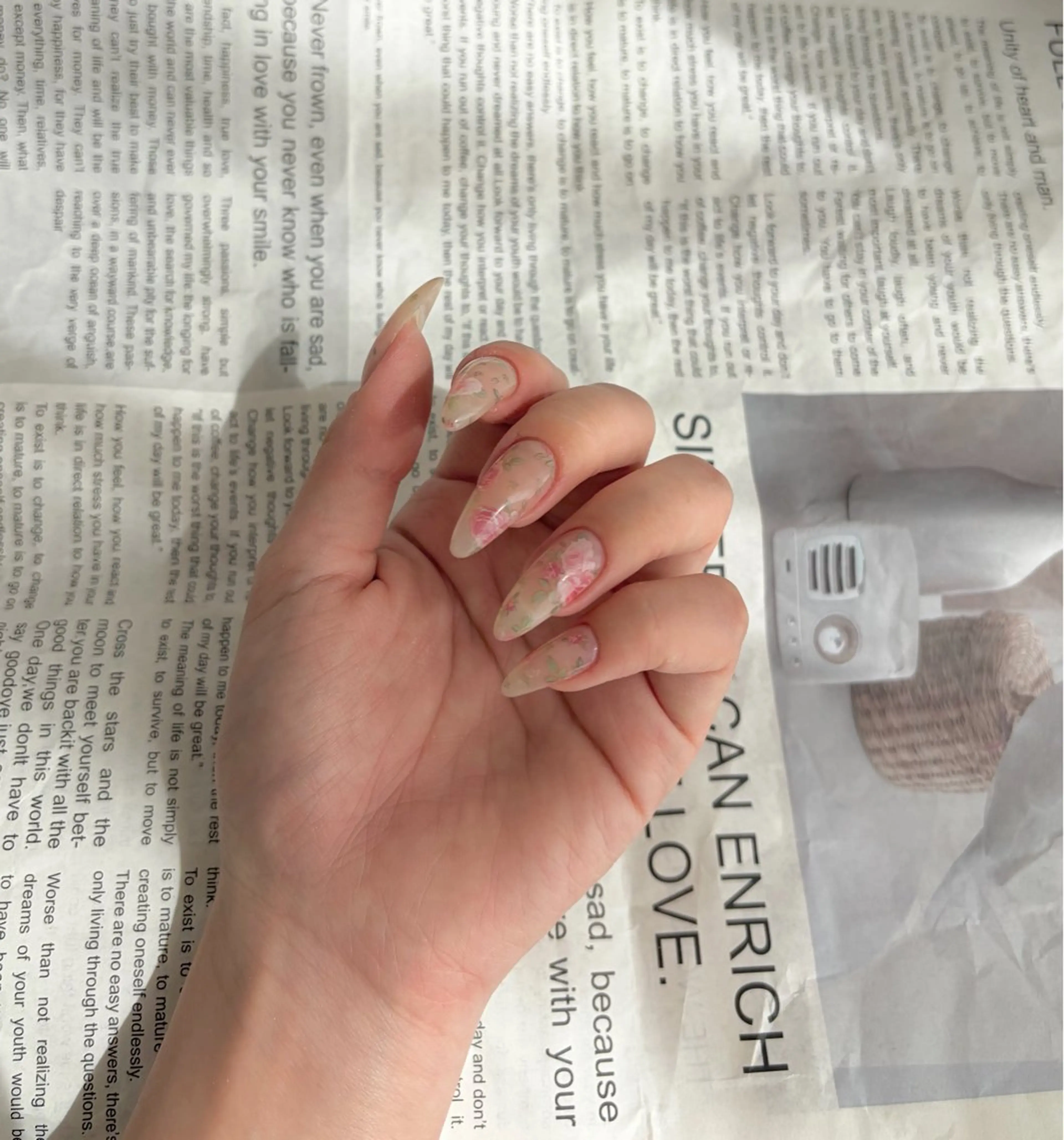 ネイル アートネイル 長さ出し ジェルネイル パラジェル スカルプネイル 藤原 綾花のネイルデザイン