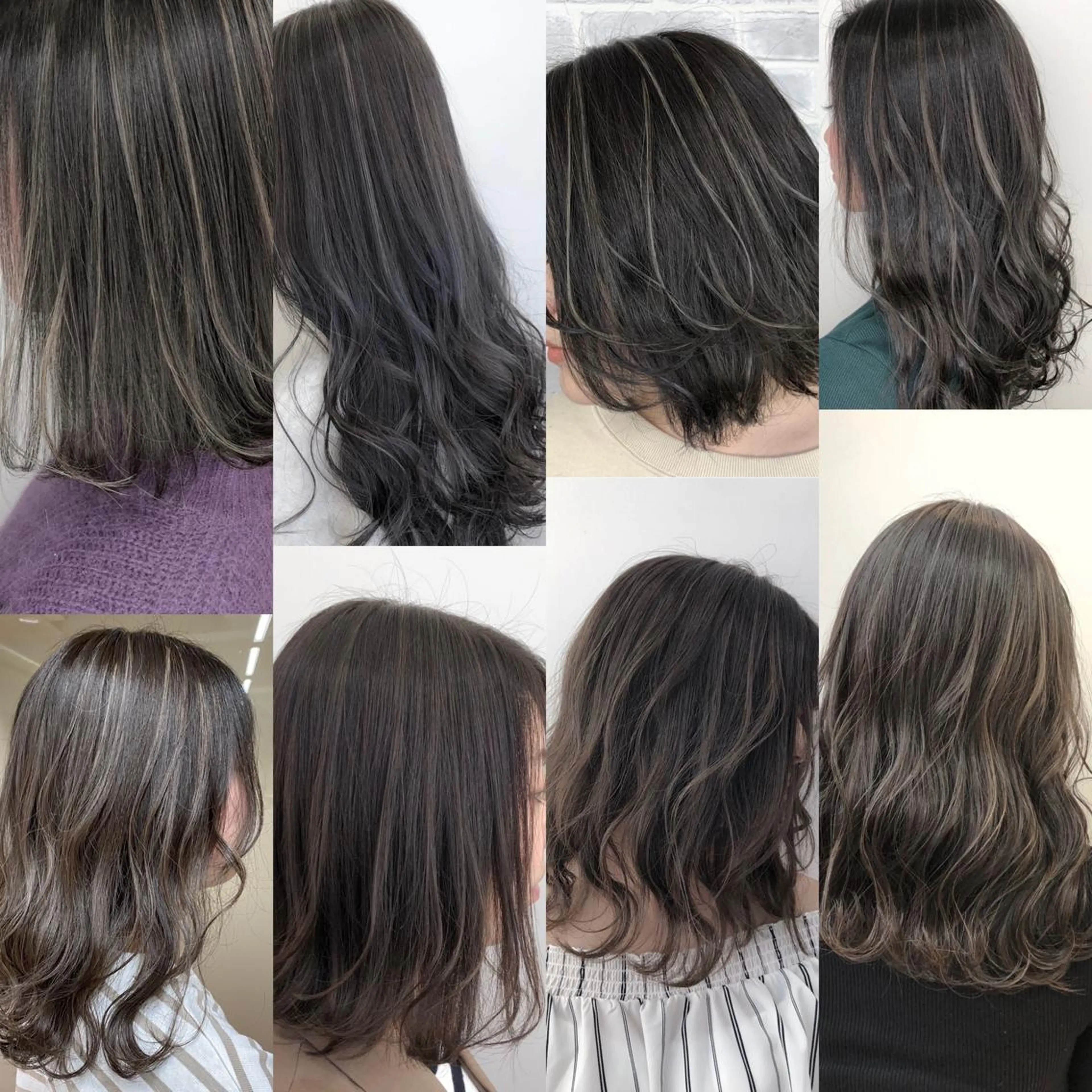 セミロング カラー ハイライトカラー ハイライト 【透明感、艶髪】西村 有司のヘアスタイル