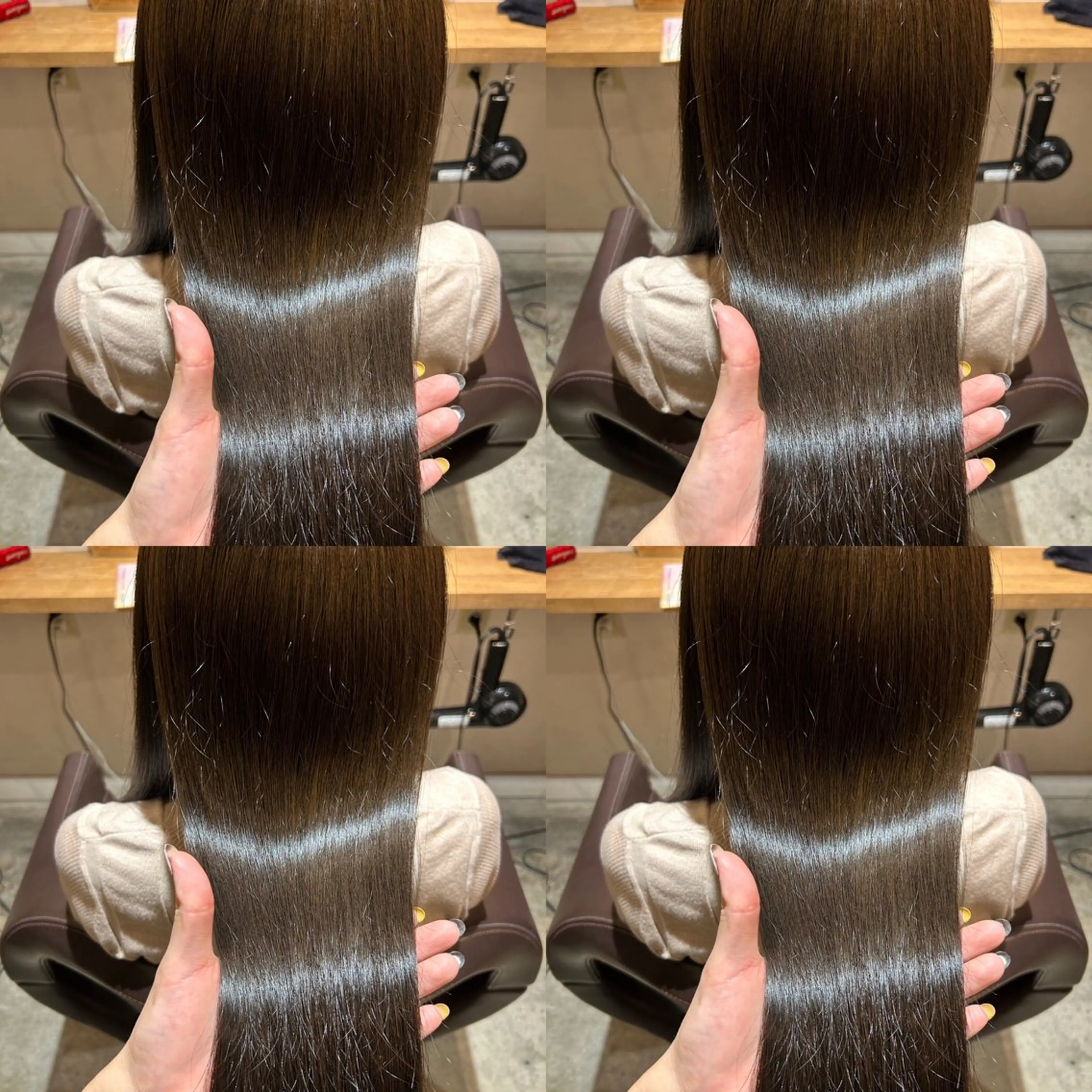 ロング カラー グレージュ オリーブグレージュ オリーブグレー レイヤーカット/ 縮毛矯正🇰🇷早坂のヘアスタイル