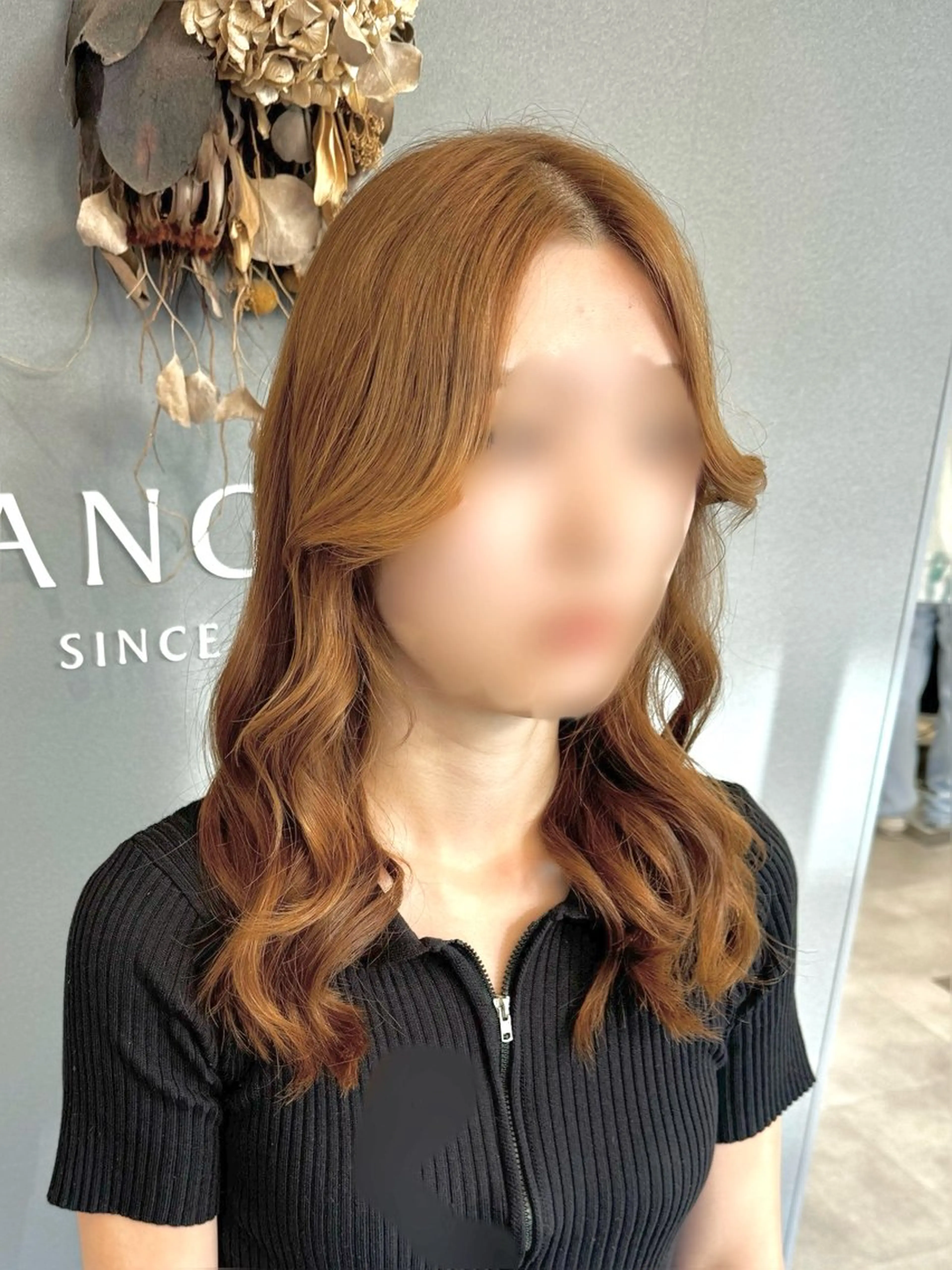 セミロング カラー 巻ける美髪矯正/ 韓国ヘア/yutaのヘアスタイル