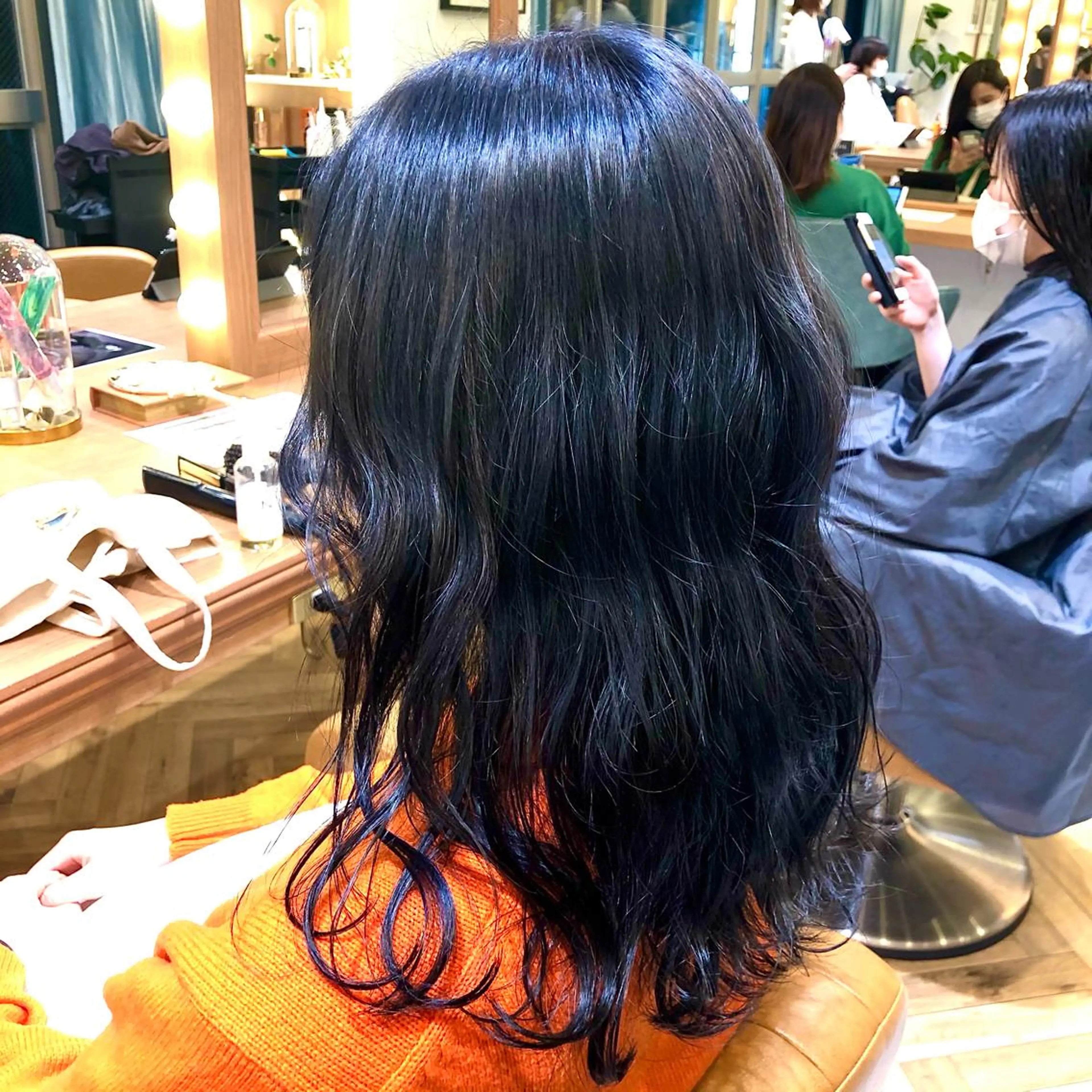 セミロング カラー 縮毛矯正　髪質改善 韓国風レイヤー　吉田のヘアスタイル