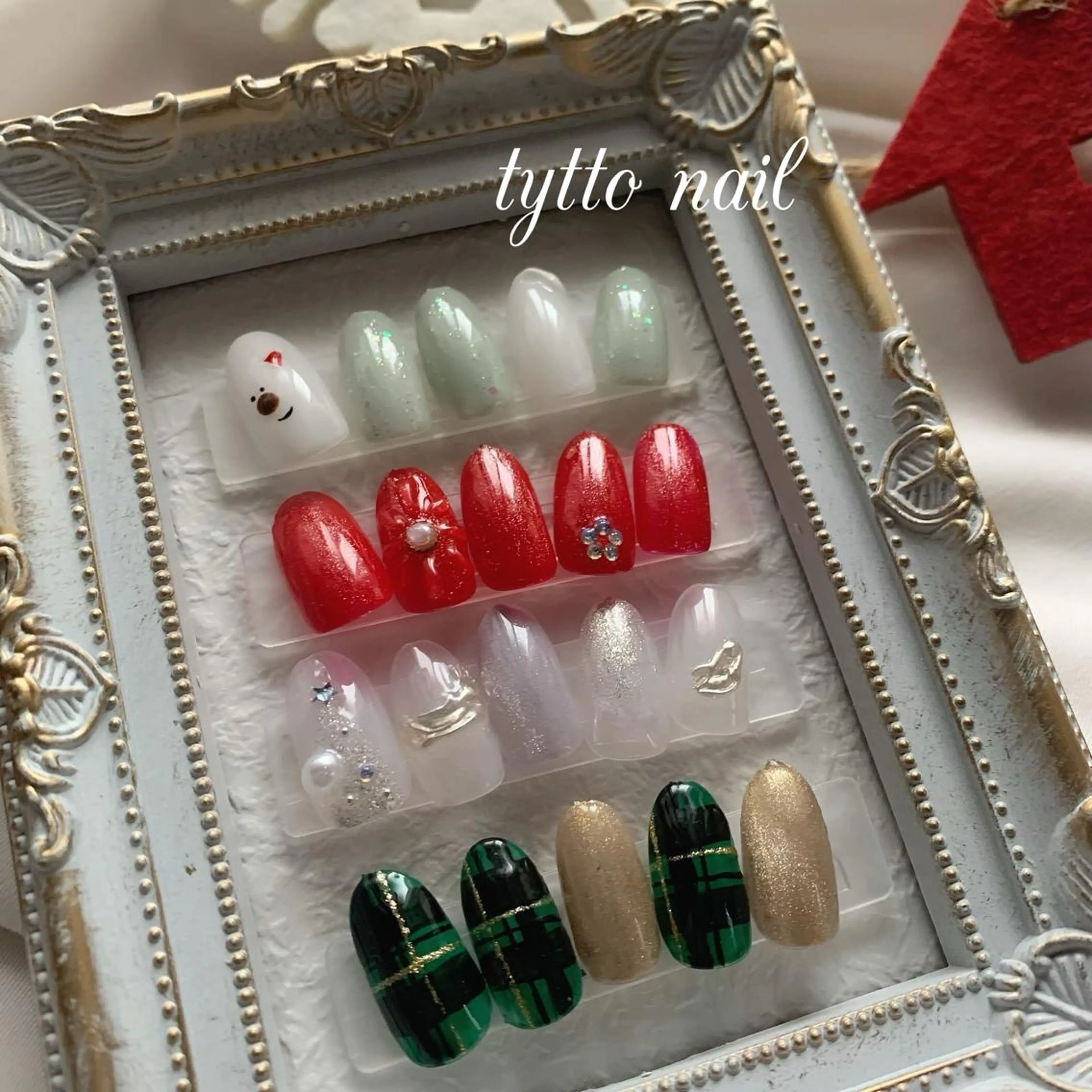 ネイル 冬ネイル クリスマス ハンドネイル tytto nail ❤︎‪‪eri‪‪のネイルデザイン