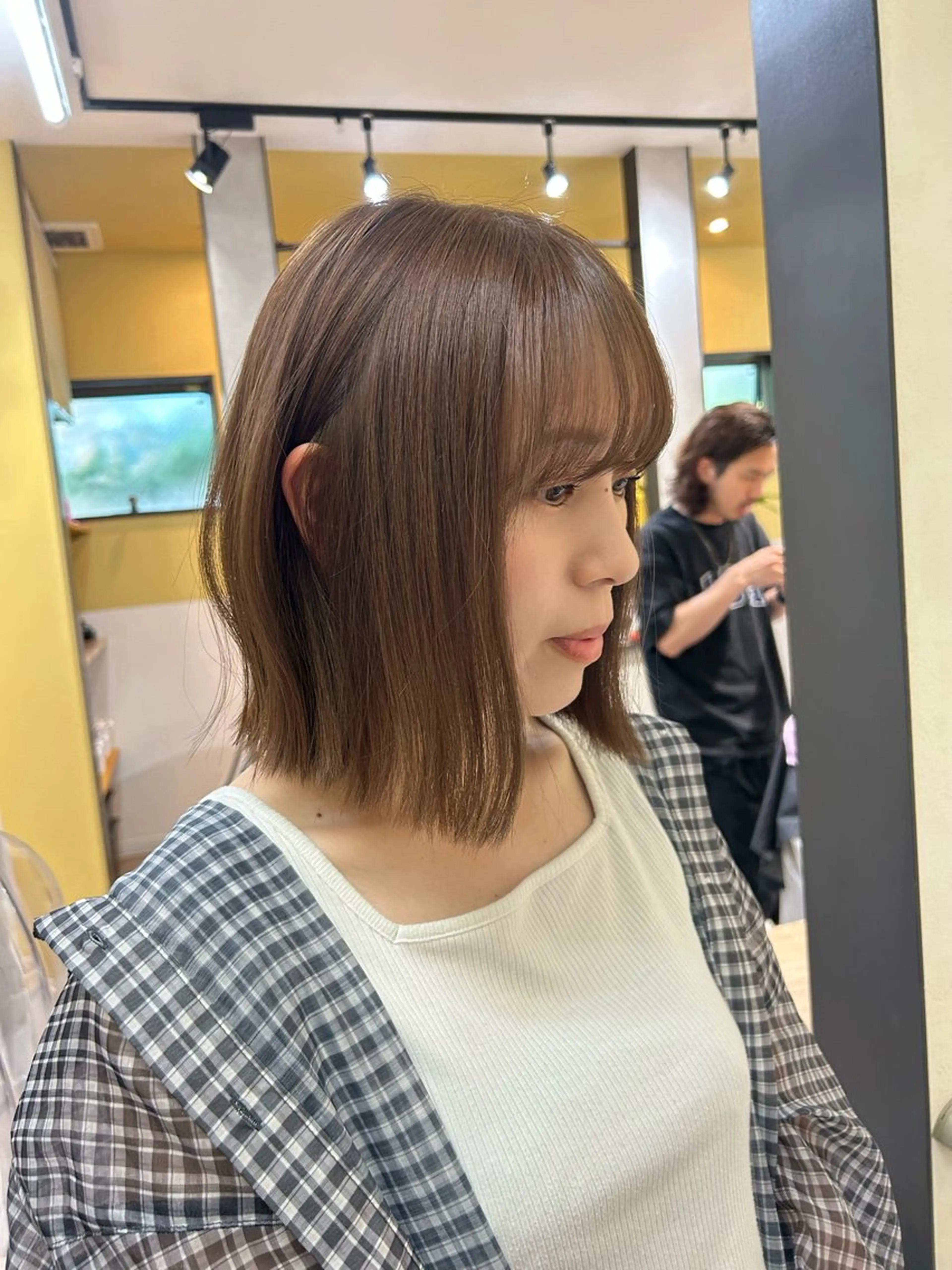 ミディアム カラー ベージュカラー ブリーチ ブリーチなしカラー カット ヘアカラー トリートメント hub hair レイヤー/透明感のヘアスタイル