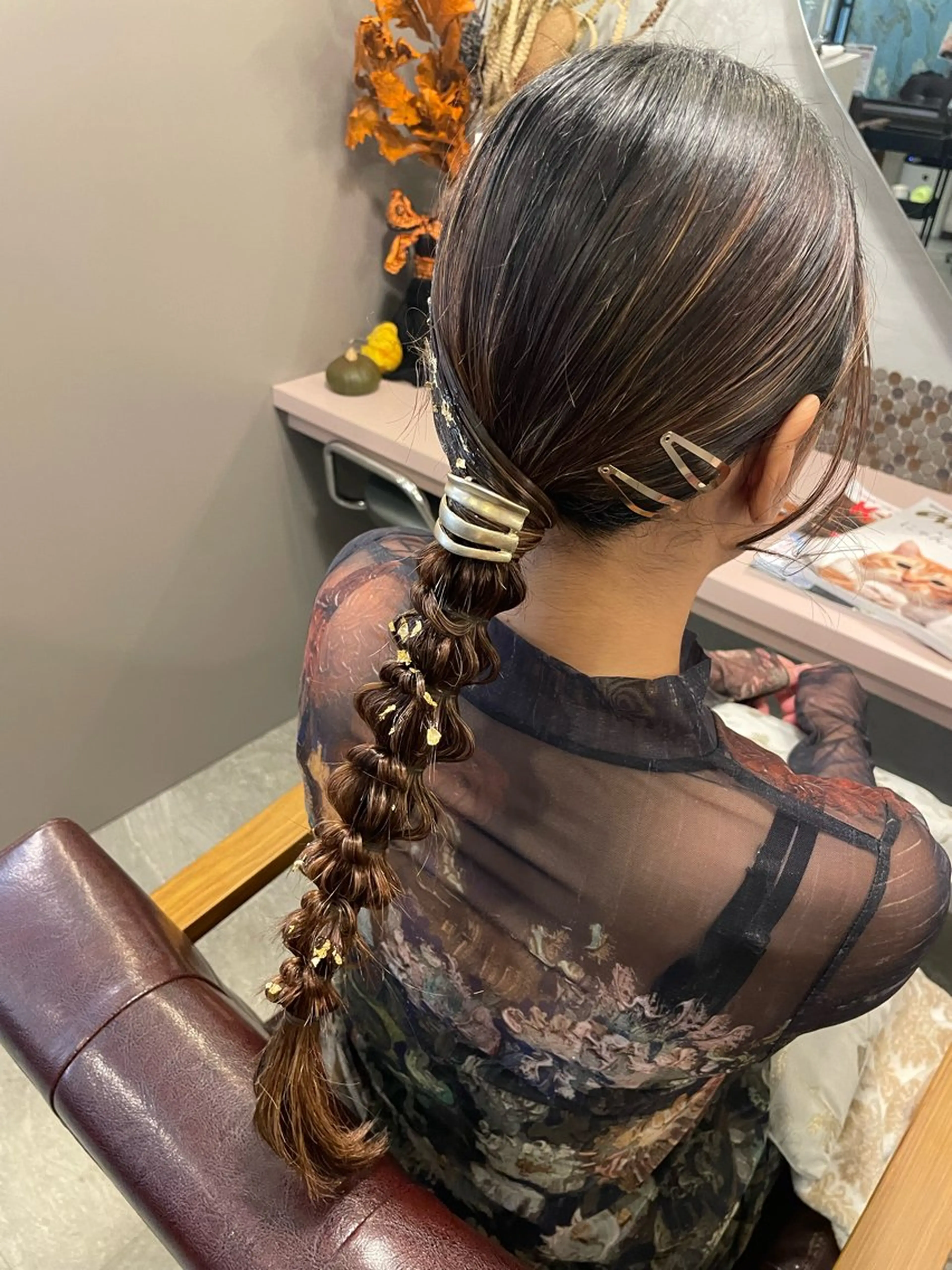 ロング ヘアアレンジ hair make echo滿木あい花のヘアスタイル