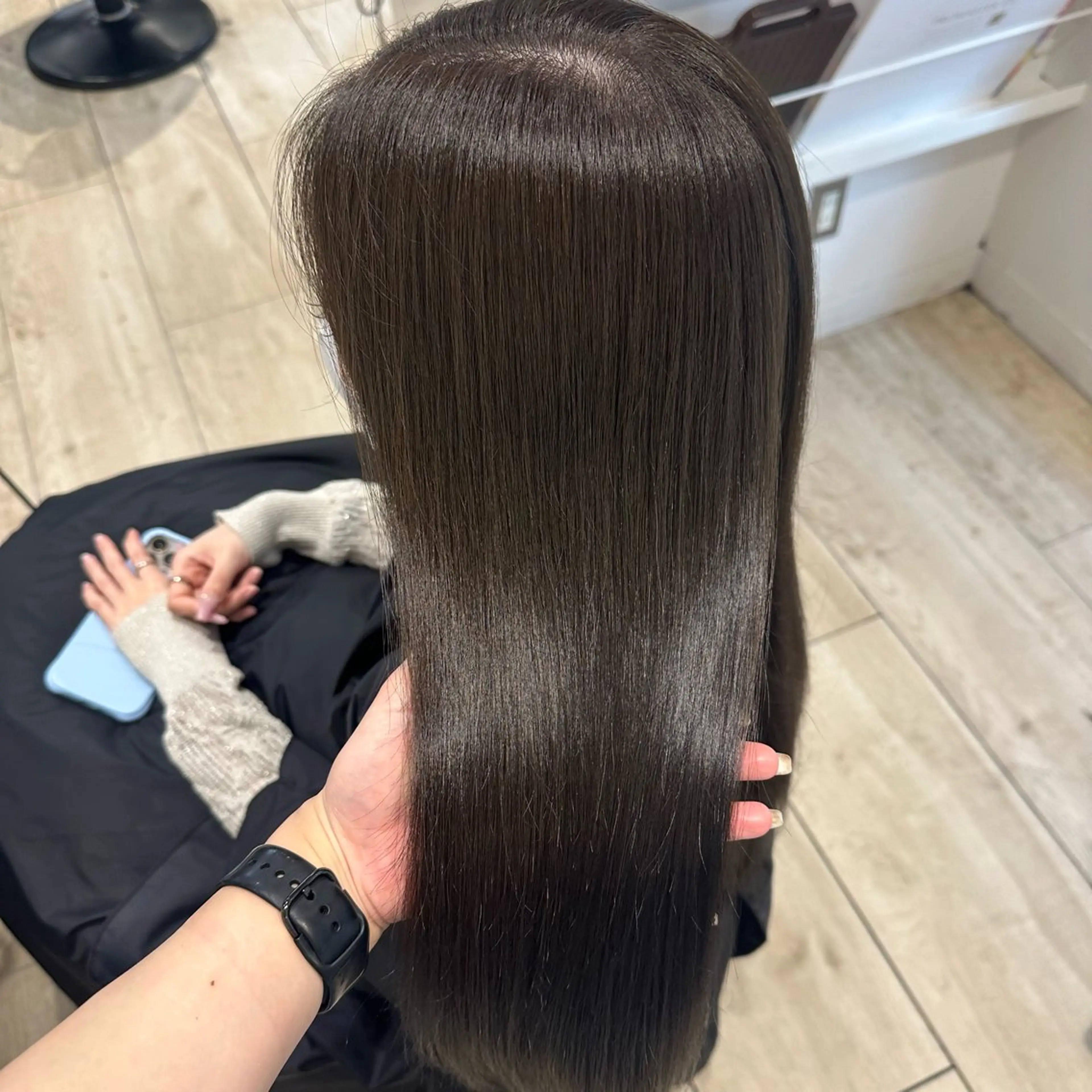 ロング カラー グレージュ オリーブグレージュ オリーブグレー 髪質改善 カット ヘアカラー トリートメント 💎レイヤー.ツヤ髪 /AYAKI💎のヘアスタイル