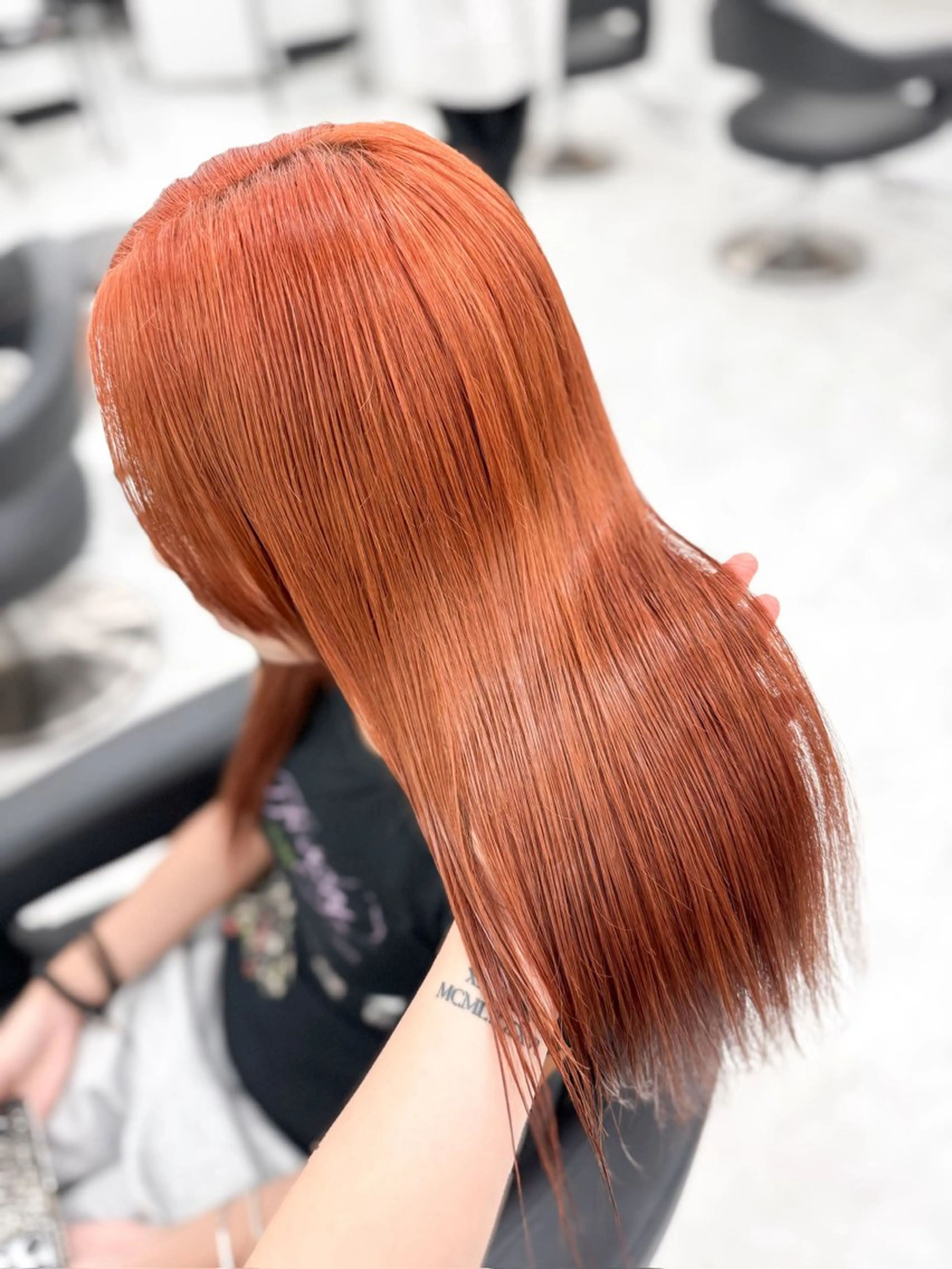 セミロング カラー ヘアアレンジ 縮毛矯正🤍 盛れるボブ/ひかりのヘアスタイル