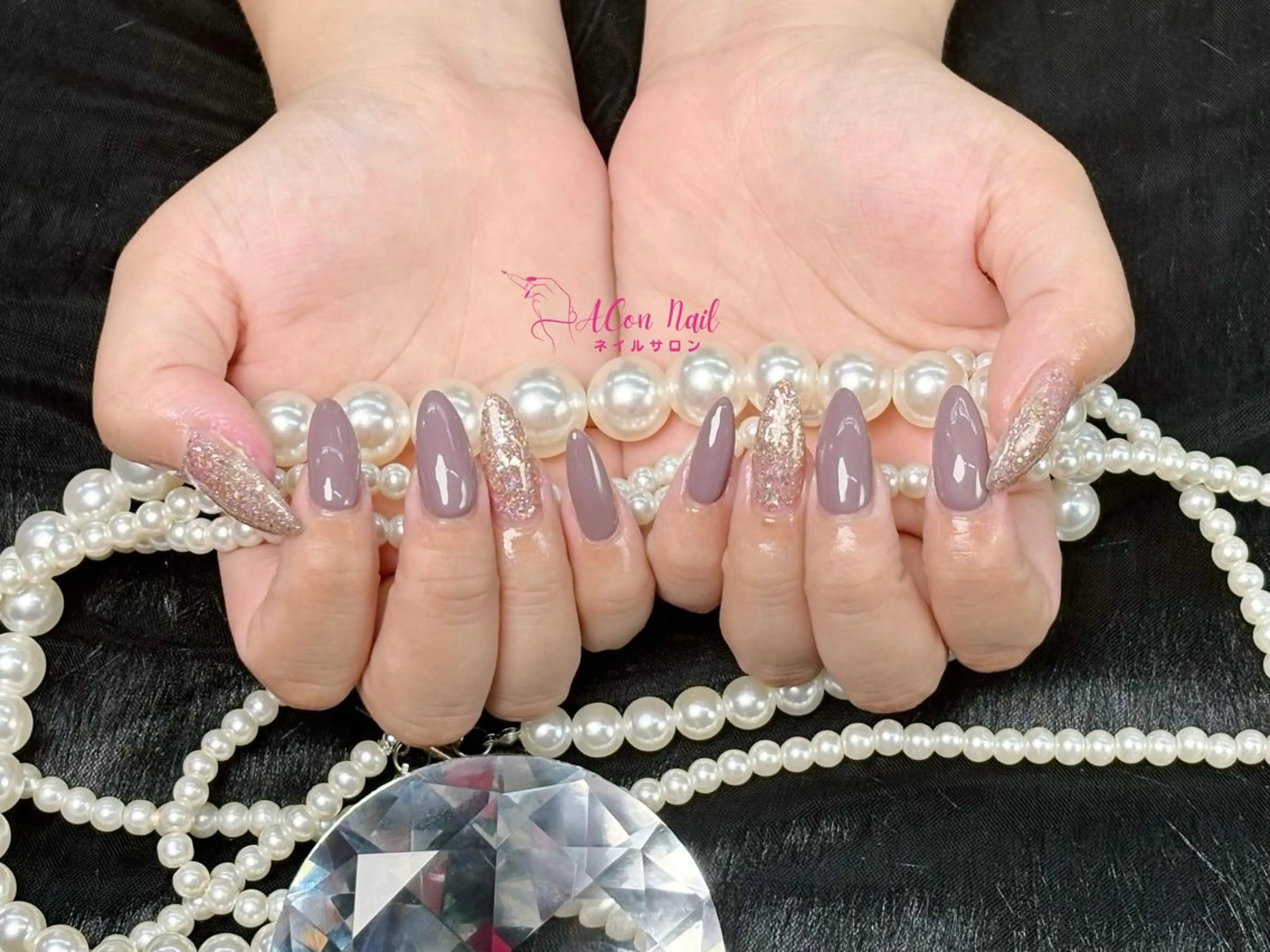 ネイル 桜ネイル 長さ出し フラワーネイル フレンチネイル ジェルネイル ハンドネイル ACon NailSalonのネイルデザイン