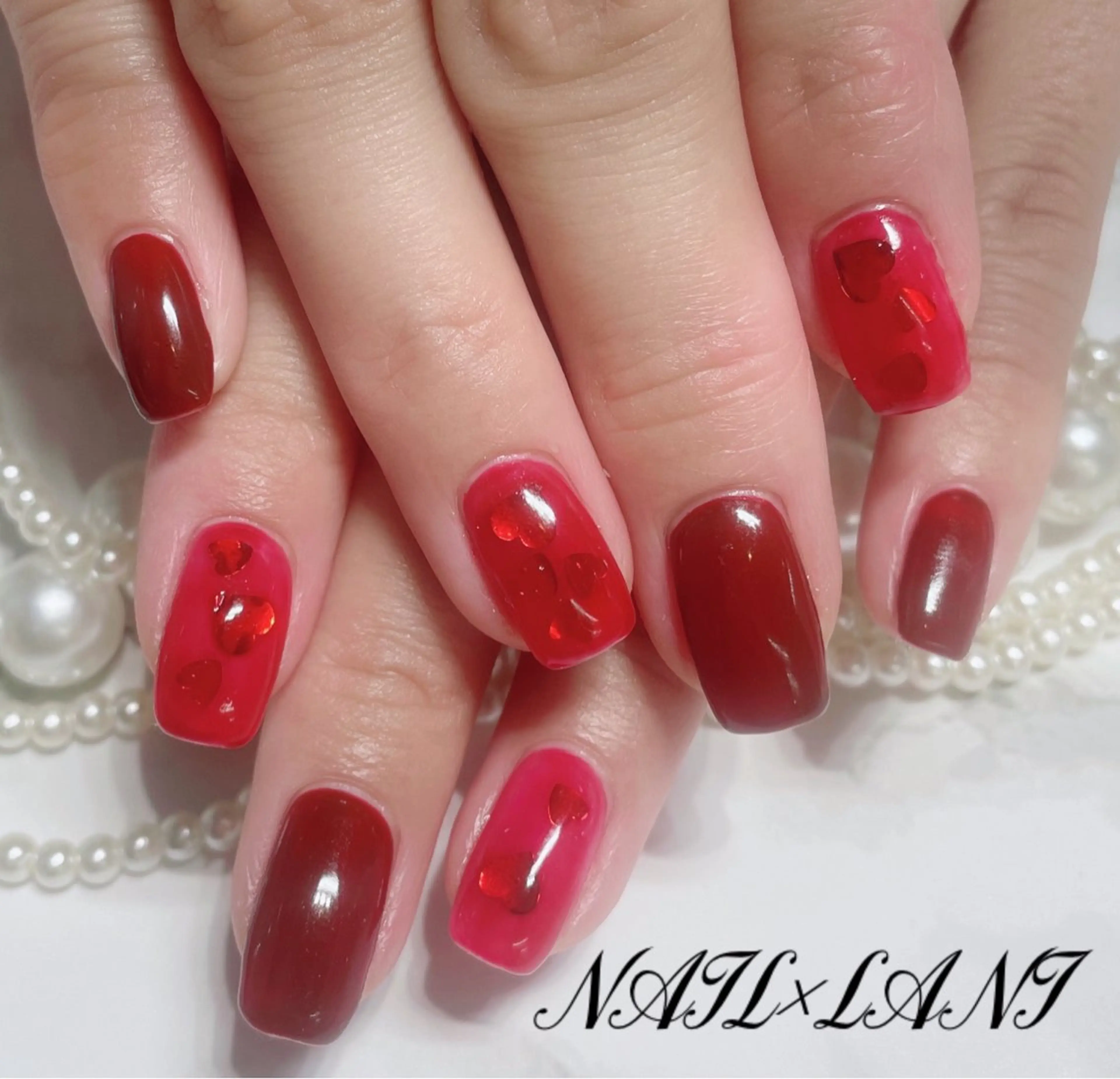 ネイル フットネイル ジェルネイル マグネットネイル パラジェル 一之瀬 柚季のネイルデザイン