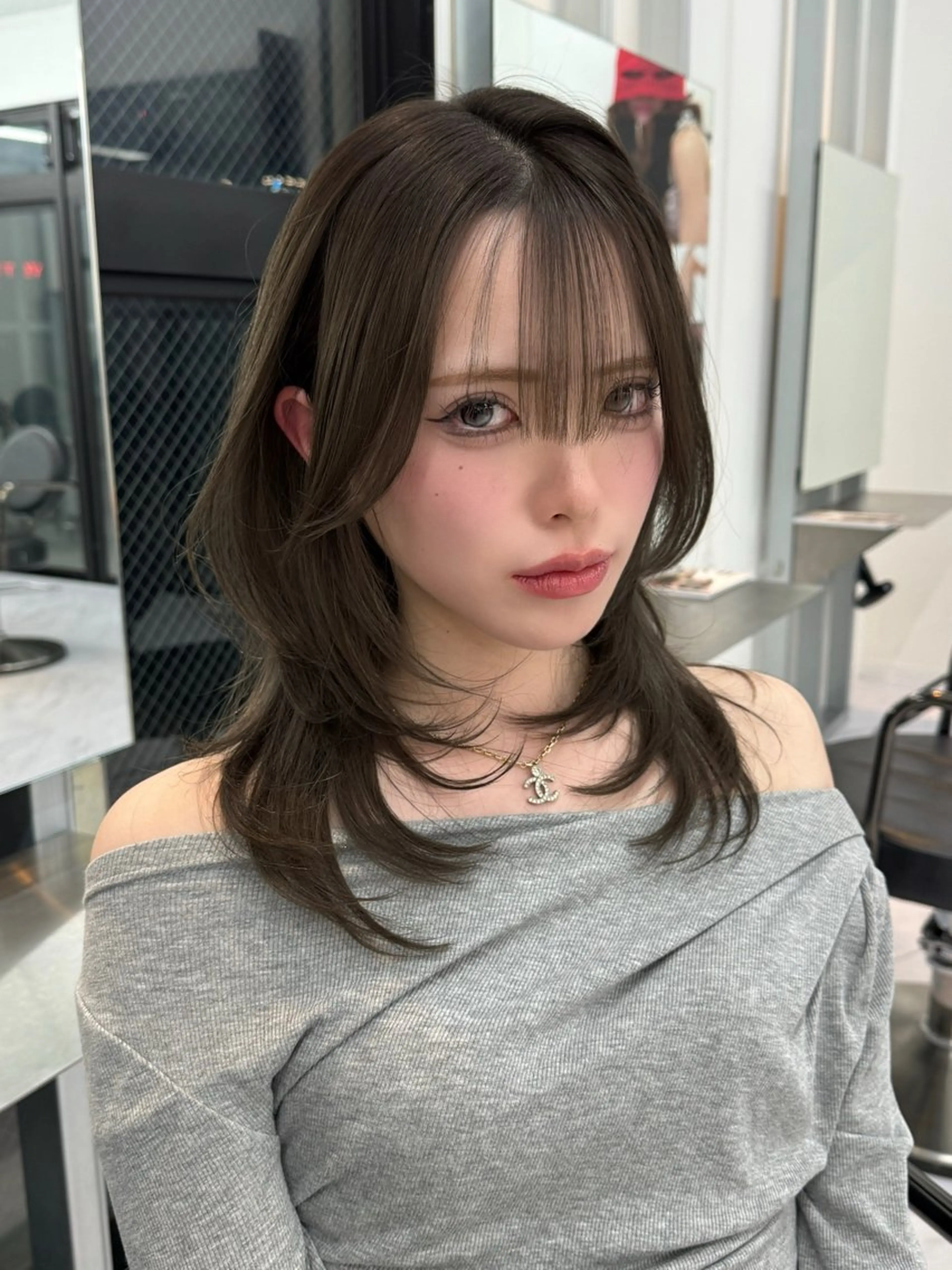 ミディアム カット ヘアカラー トリートメント ヘアセット Rita/髪質改善 /透明感カラーのヘアスタイル