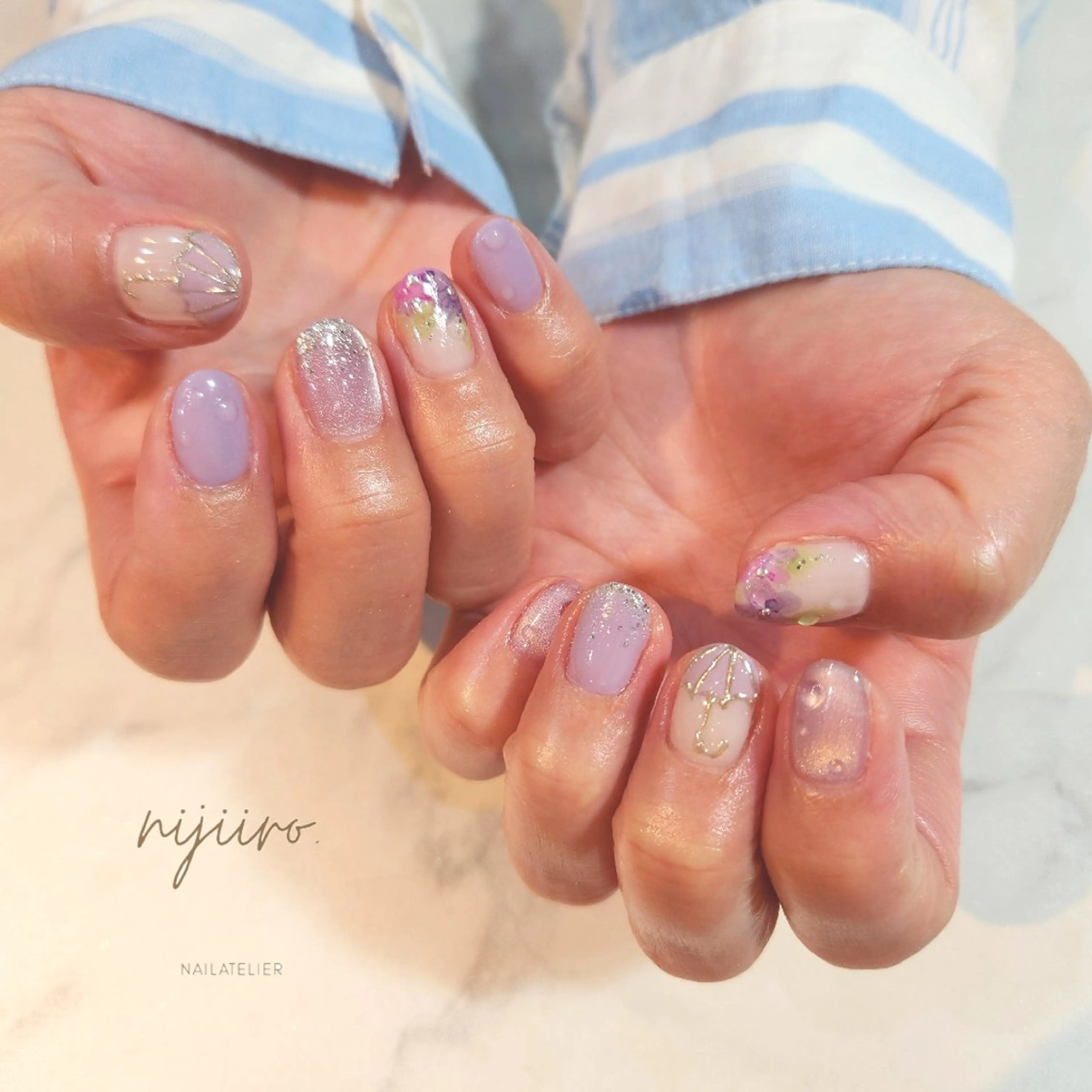 ネイル ハンドネイル nailatelier nijiiro.所属・nijiiro🌈 サトウのネイルデザイン