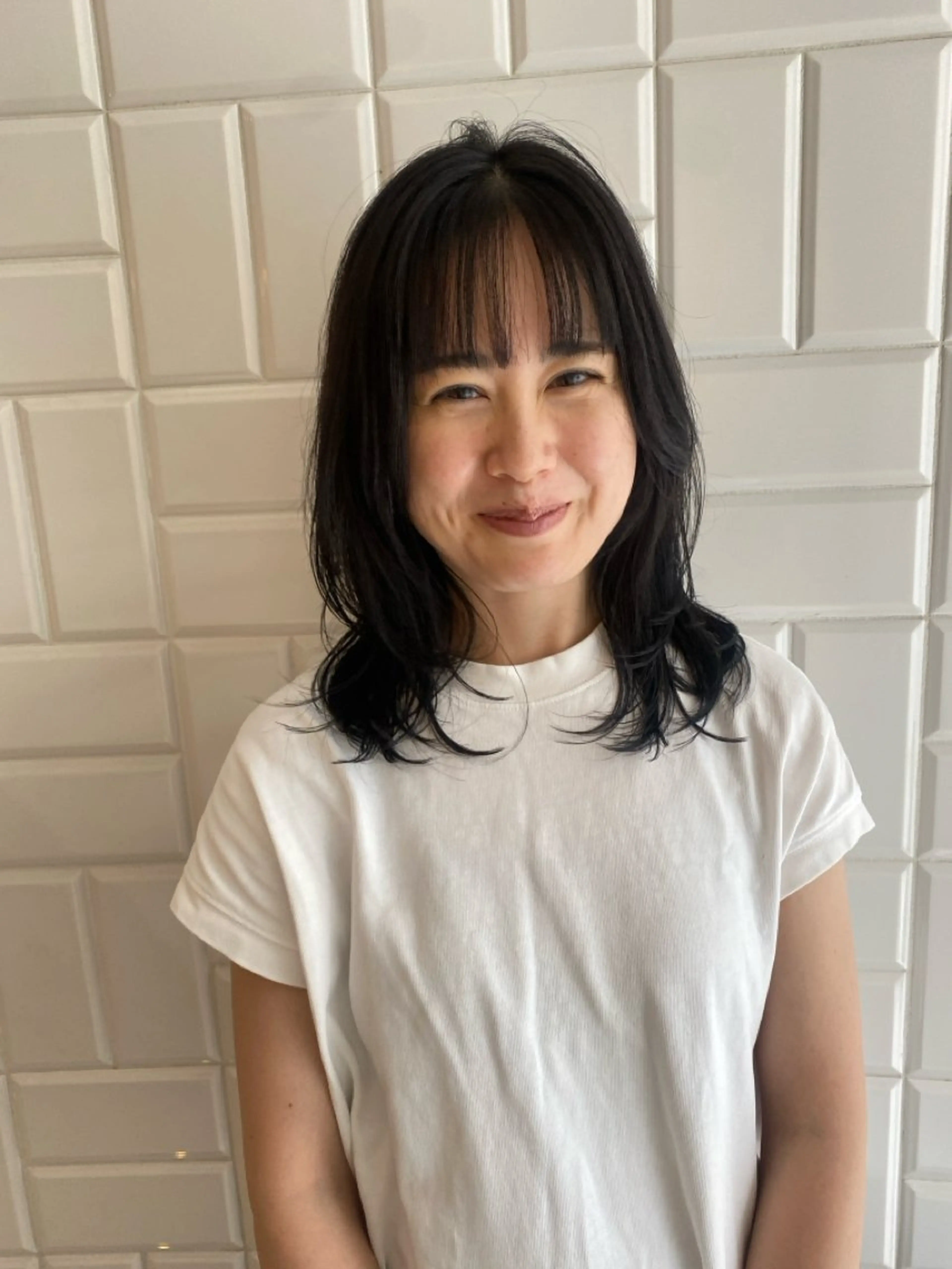 ミディアム みやけ ひなのヘアスタイル