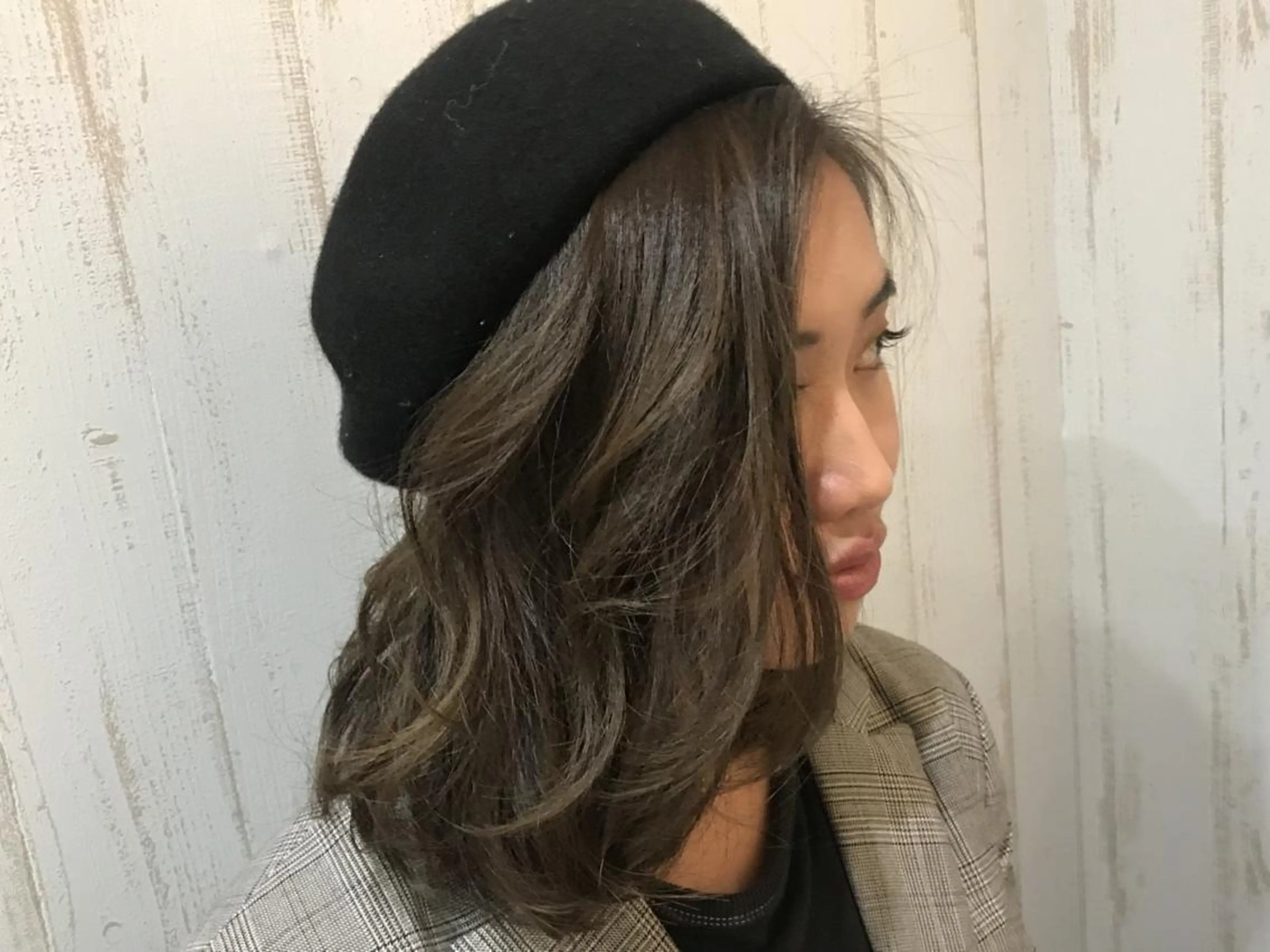 ロング カラー パーマ チビ編み込みエクステ シールEXどぅ〜すのヘアスタイル