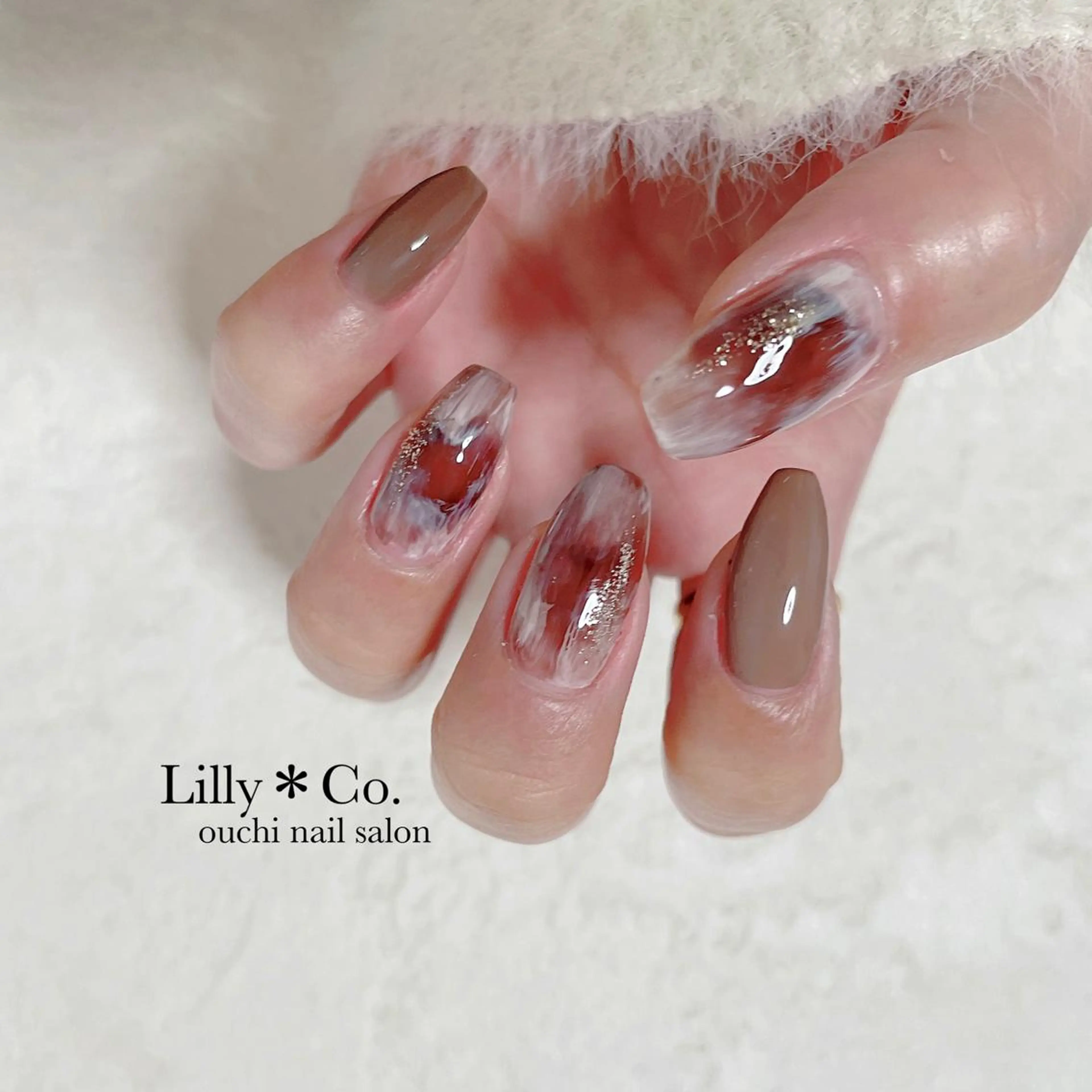 ネイル ニュアンスネイル ハンドネイル ハンドケア Lilly Co.のネイルデザイン