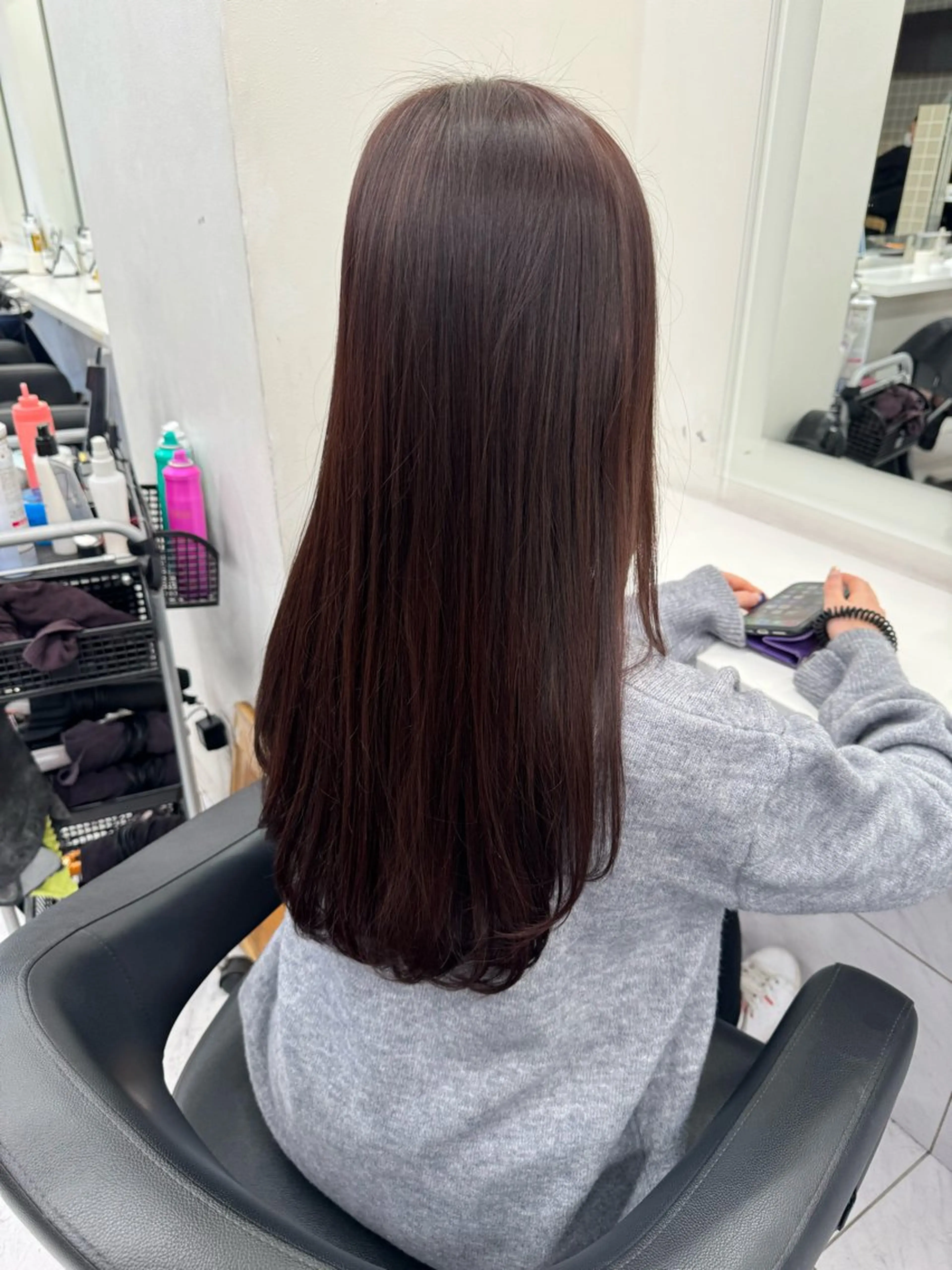 ミディアム カラー パーマ ヘアアレンジ メンズ キッズ 韓国系🇰🇷🩶 艶暗髪/MEIのヘアスタイル