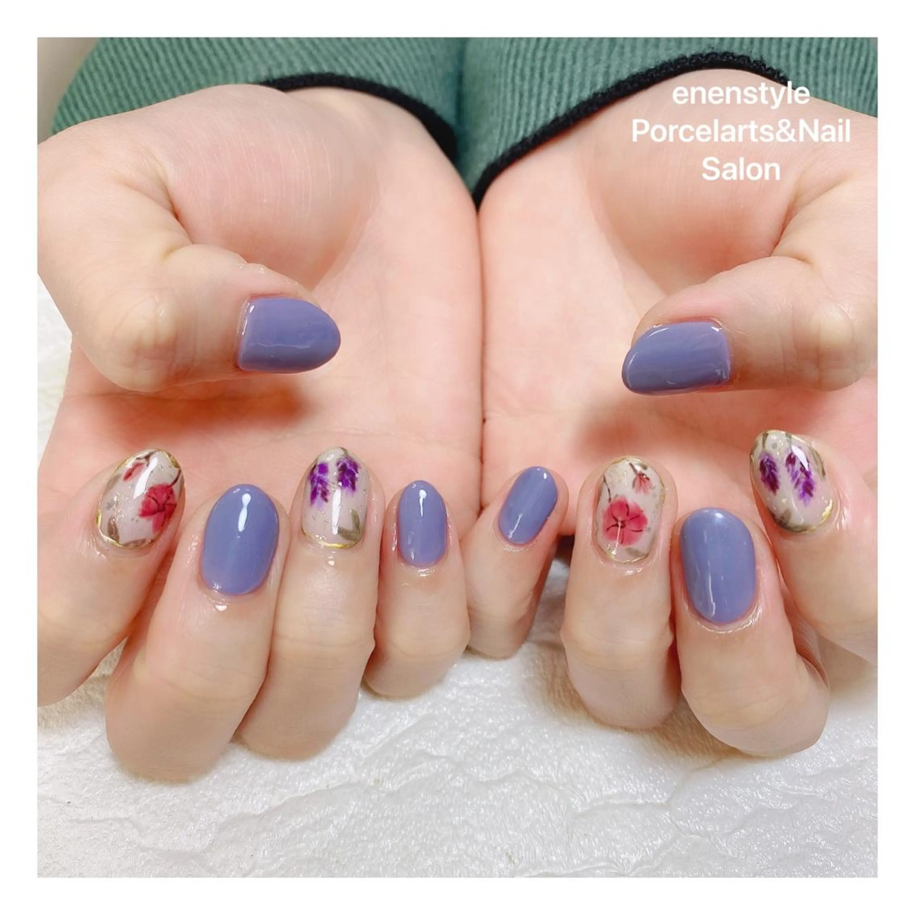 ミディアム ネイル ハンドネイル 👑enen style👑のネイルデザイン