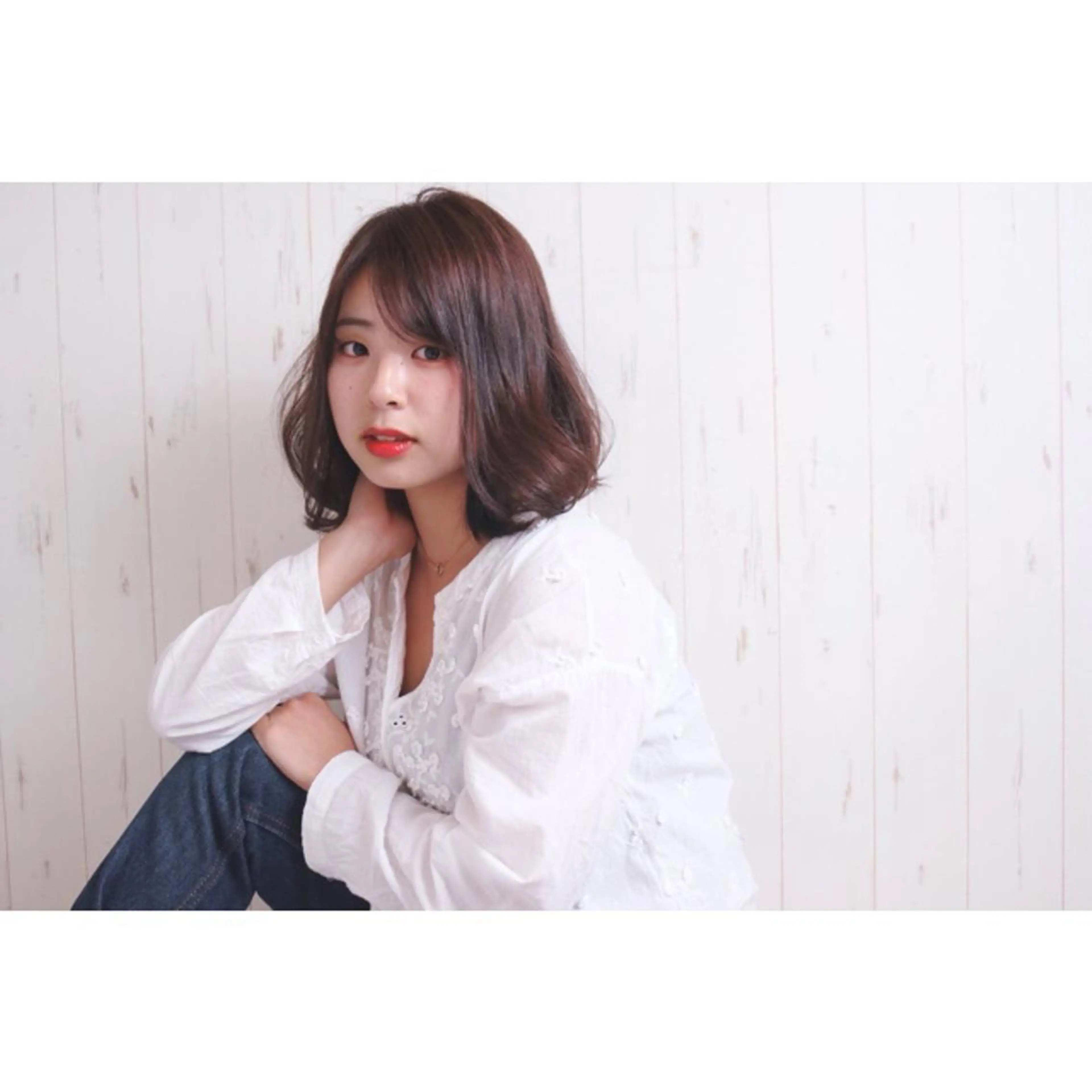 ミディアム カラー ボブ KAIzen. tomoのヘアスタイル