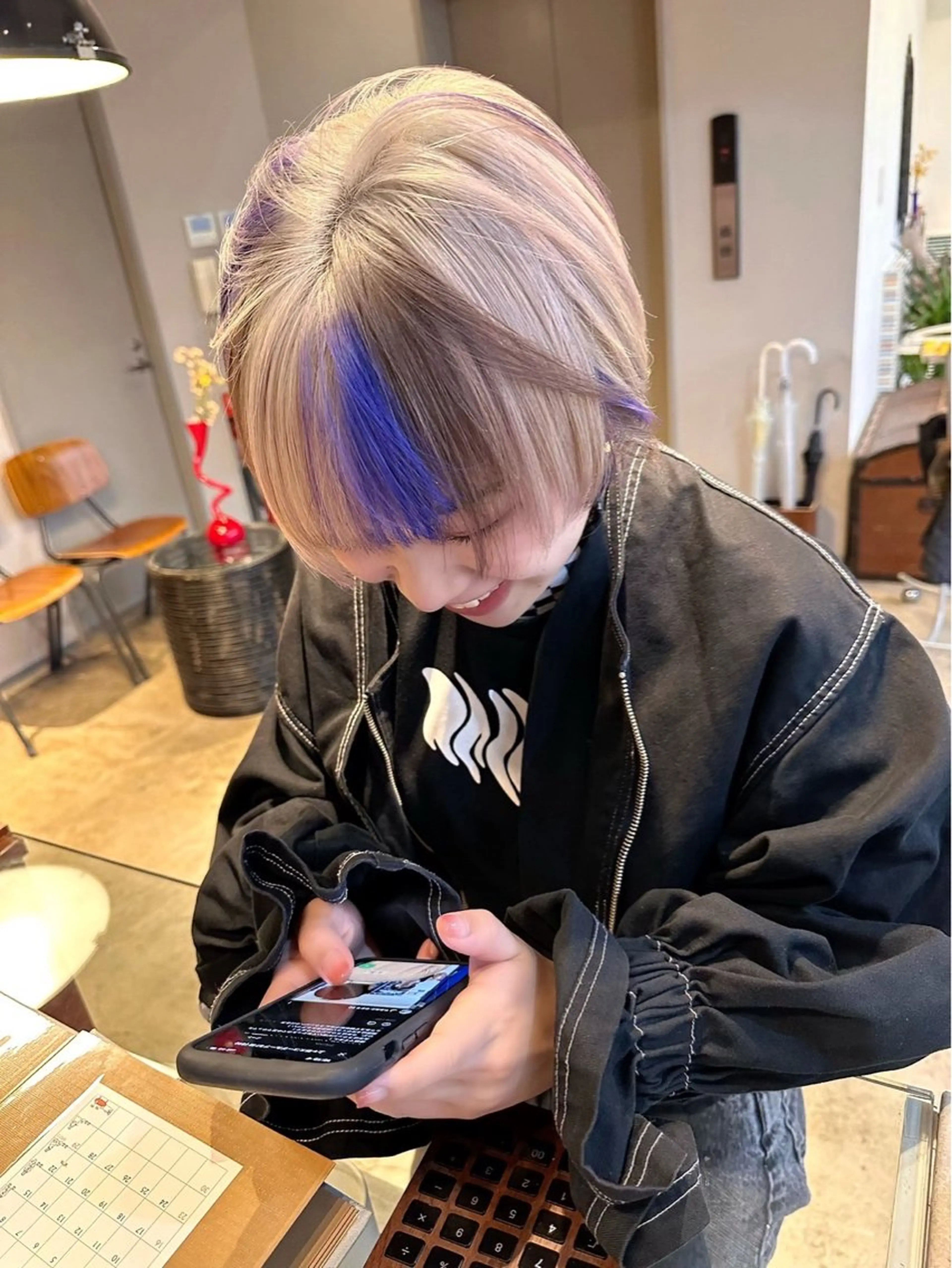 カラー airi໒꒱·゚ /デザインカラーのヘアスタイル