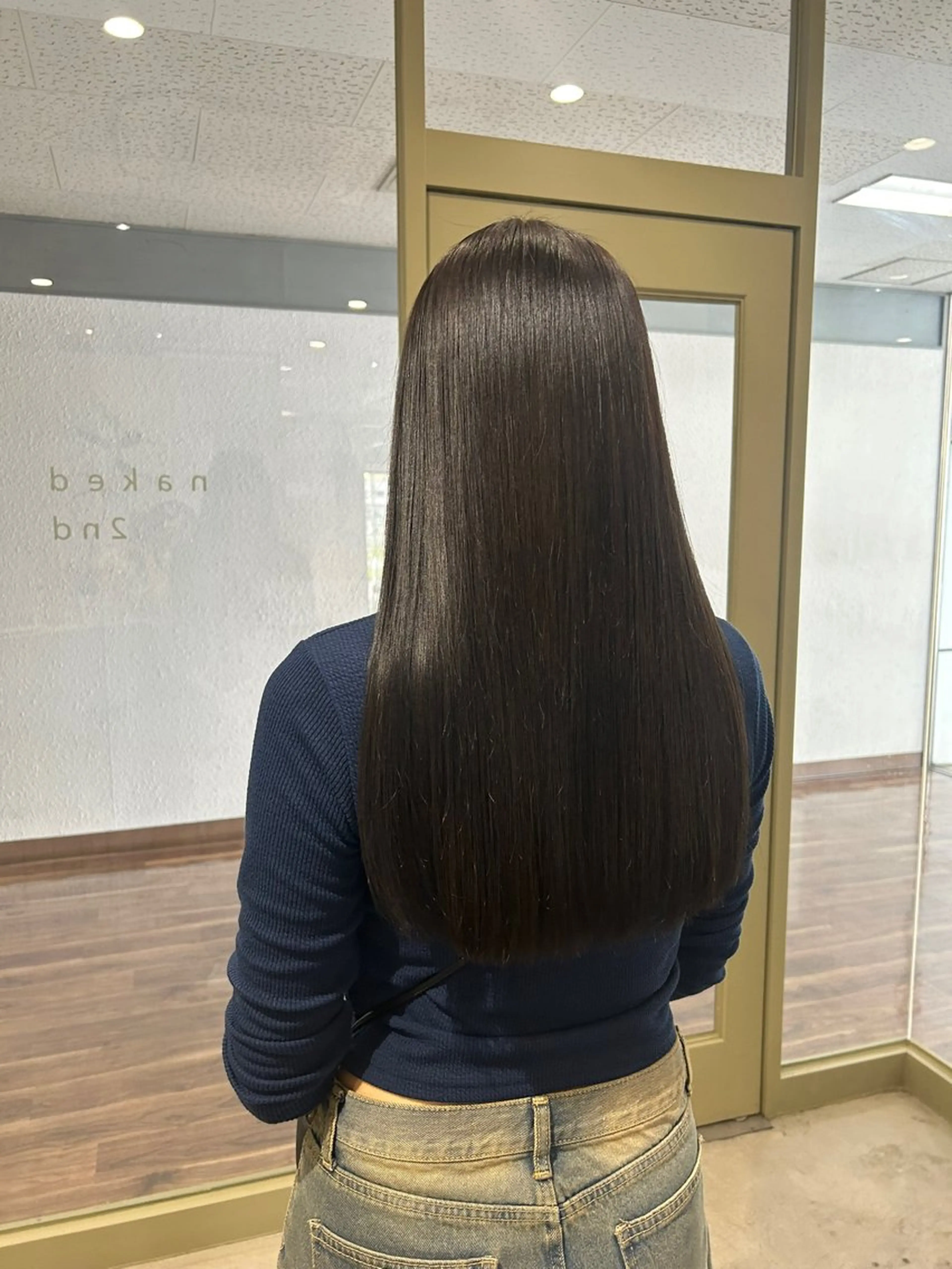 ロング カラー カット ヘアカラー トリートメント ashiato mizukiのヘアスタイル