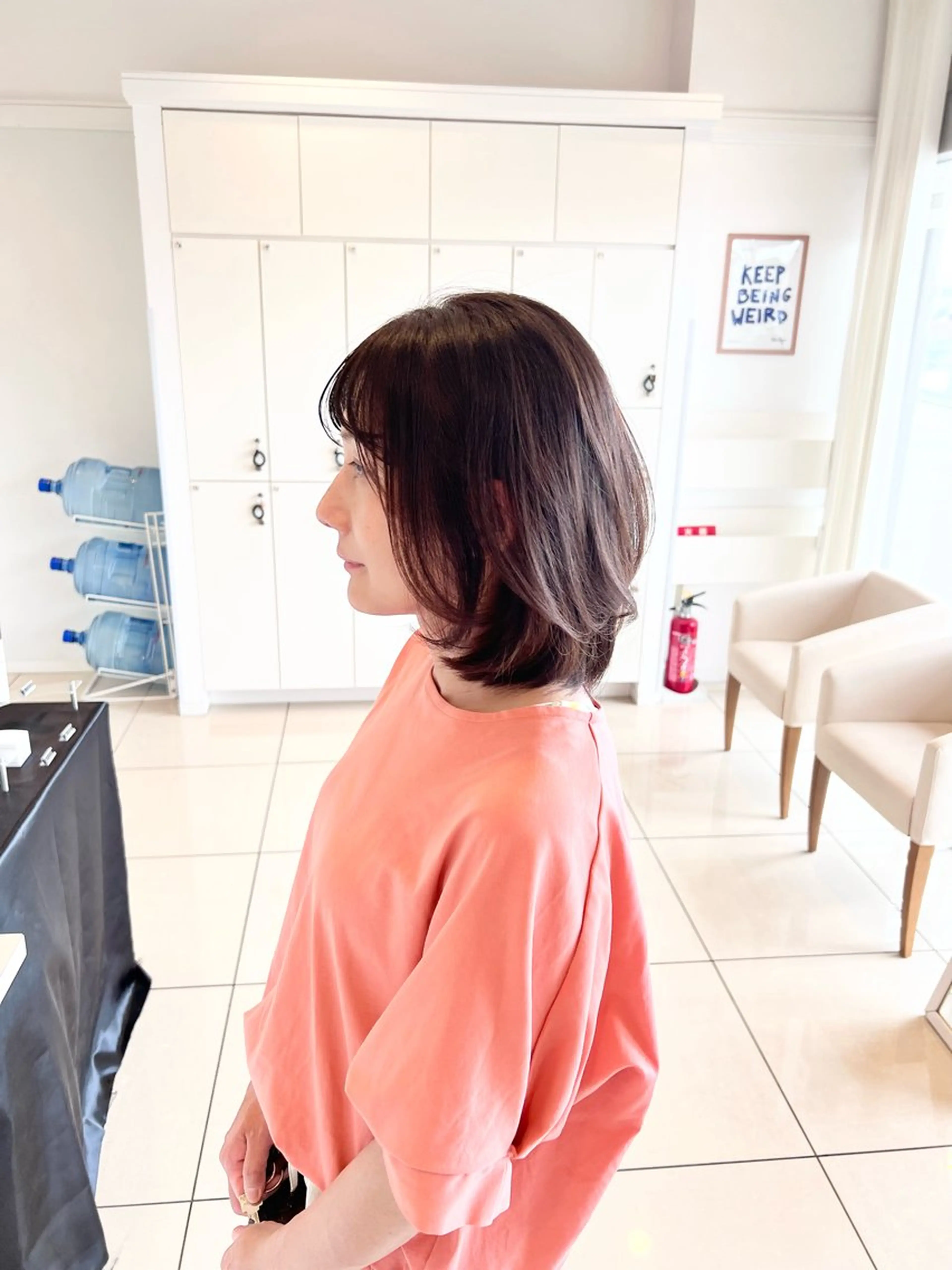 ミディアム カット ヘアカラー トリートメント 金子 直樹のヘアスタイル