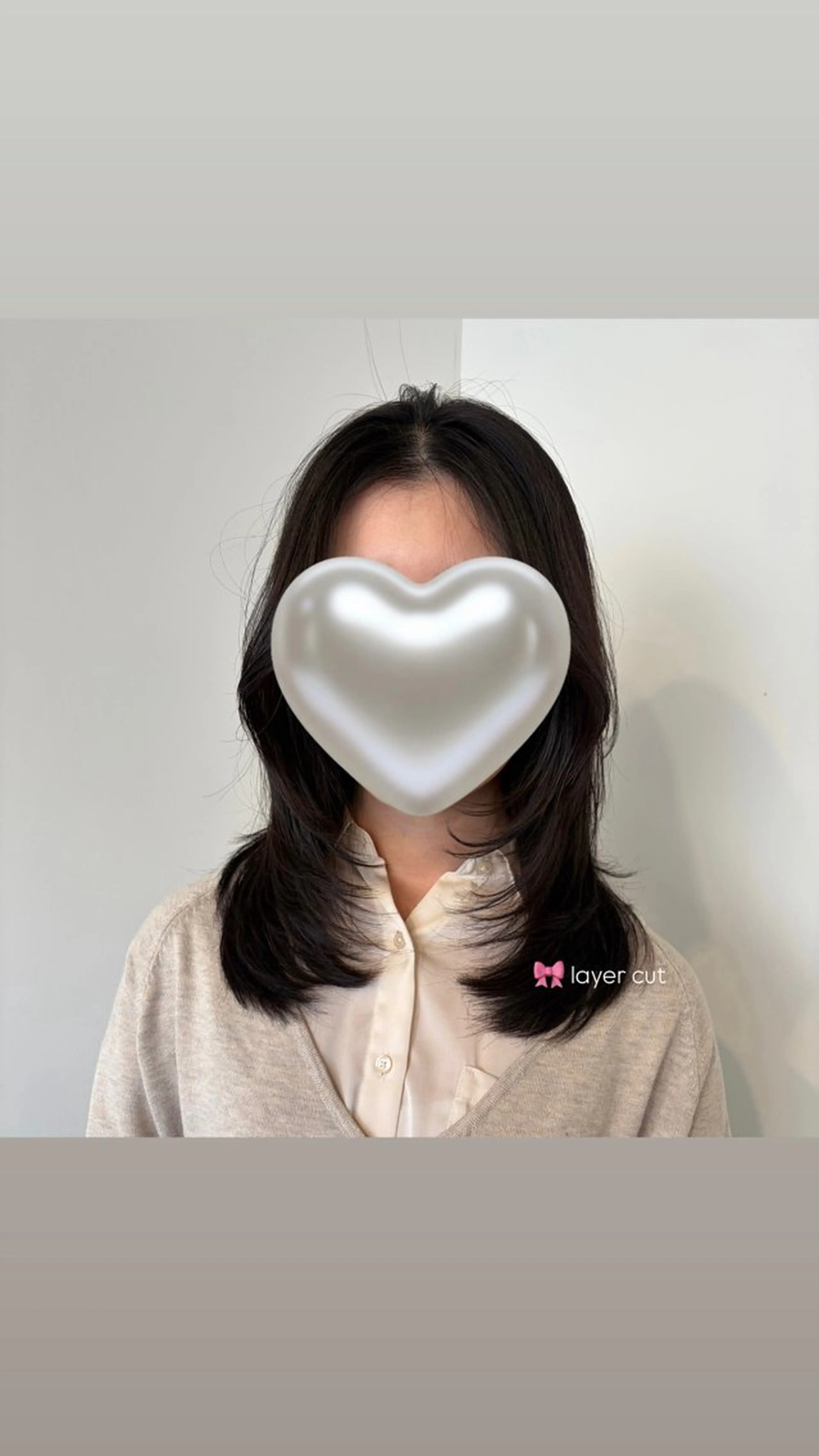 セミロング カット トリートメント レイヤー🩵ミルク ティーカラー/Miuのヘアスタイル