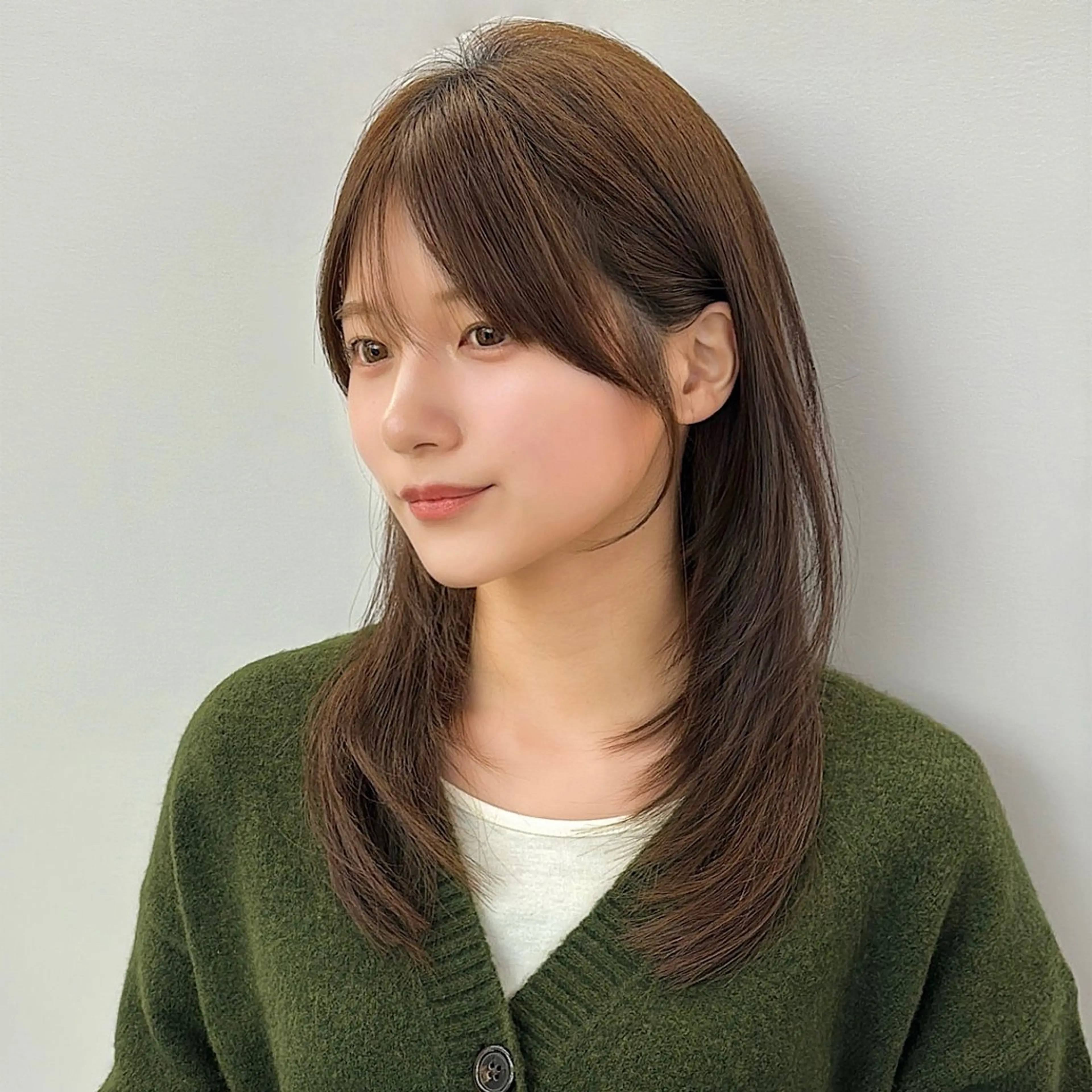 ミディアム カット ヘアカラー トリートメント レイヤー/髪質改善 八木　洸登のヘアスタイル