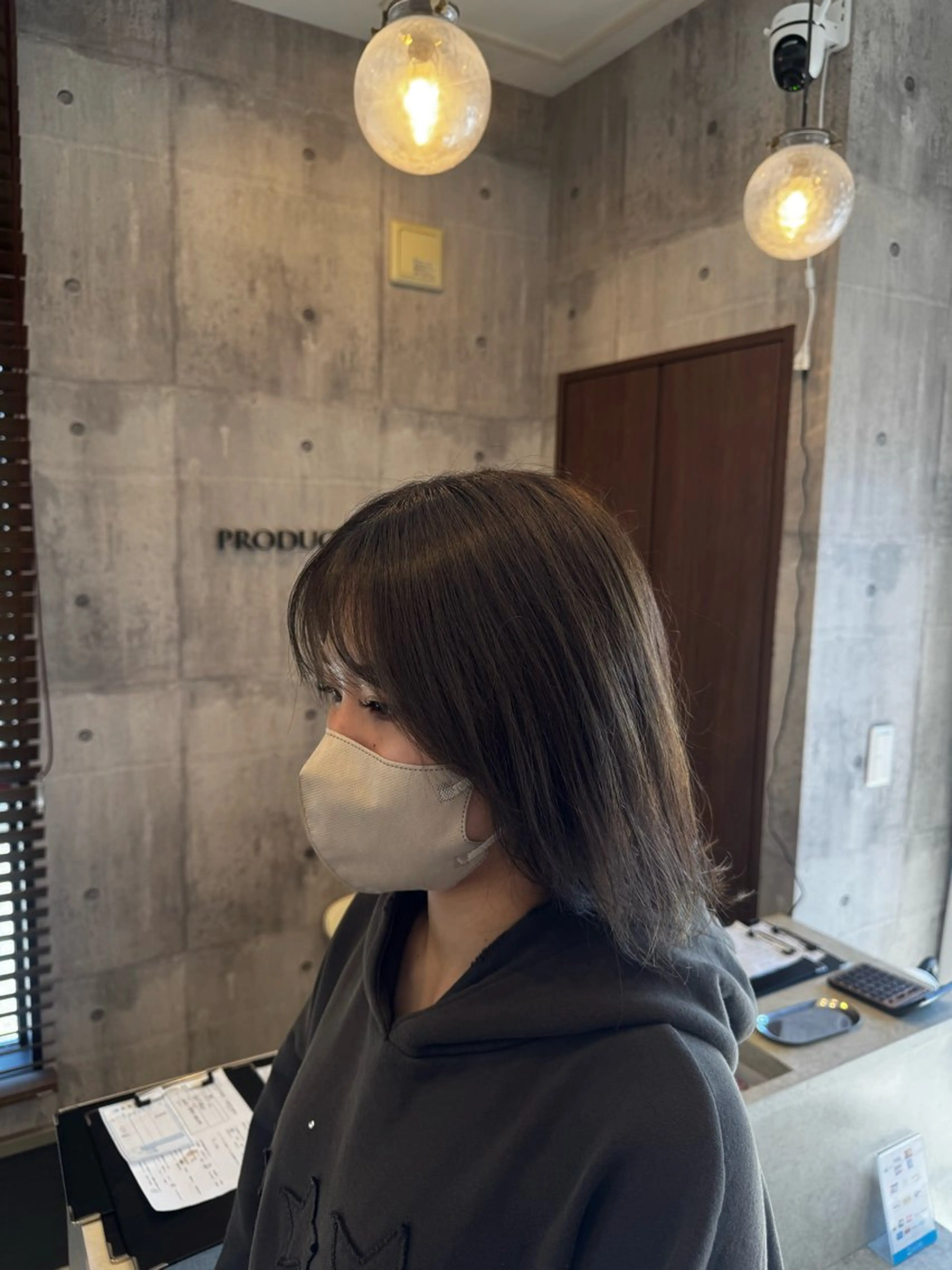 カラー グレージュ オリーブグレージュ オリーブグレー ヘアカラー ヤマザキ ソラのヘアスタイル