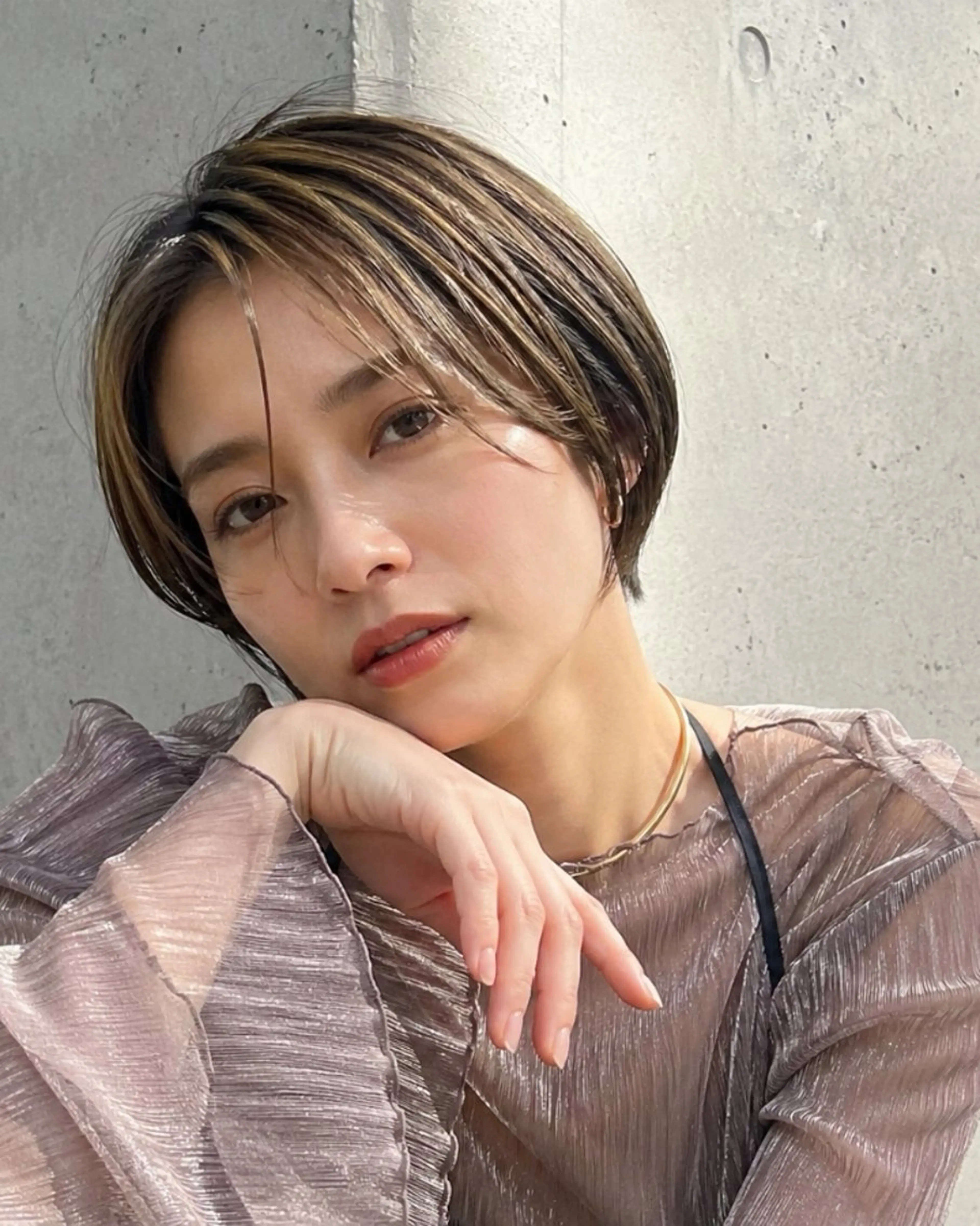 ショート カラー ハイライトカラー ハイライト ショートヘア カット ヘアカラー トリートメント ショート＆ボブ🦋 shell立川🫧のヘアスタイル