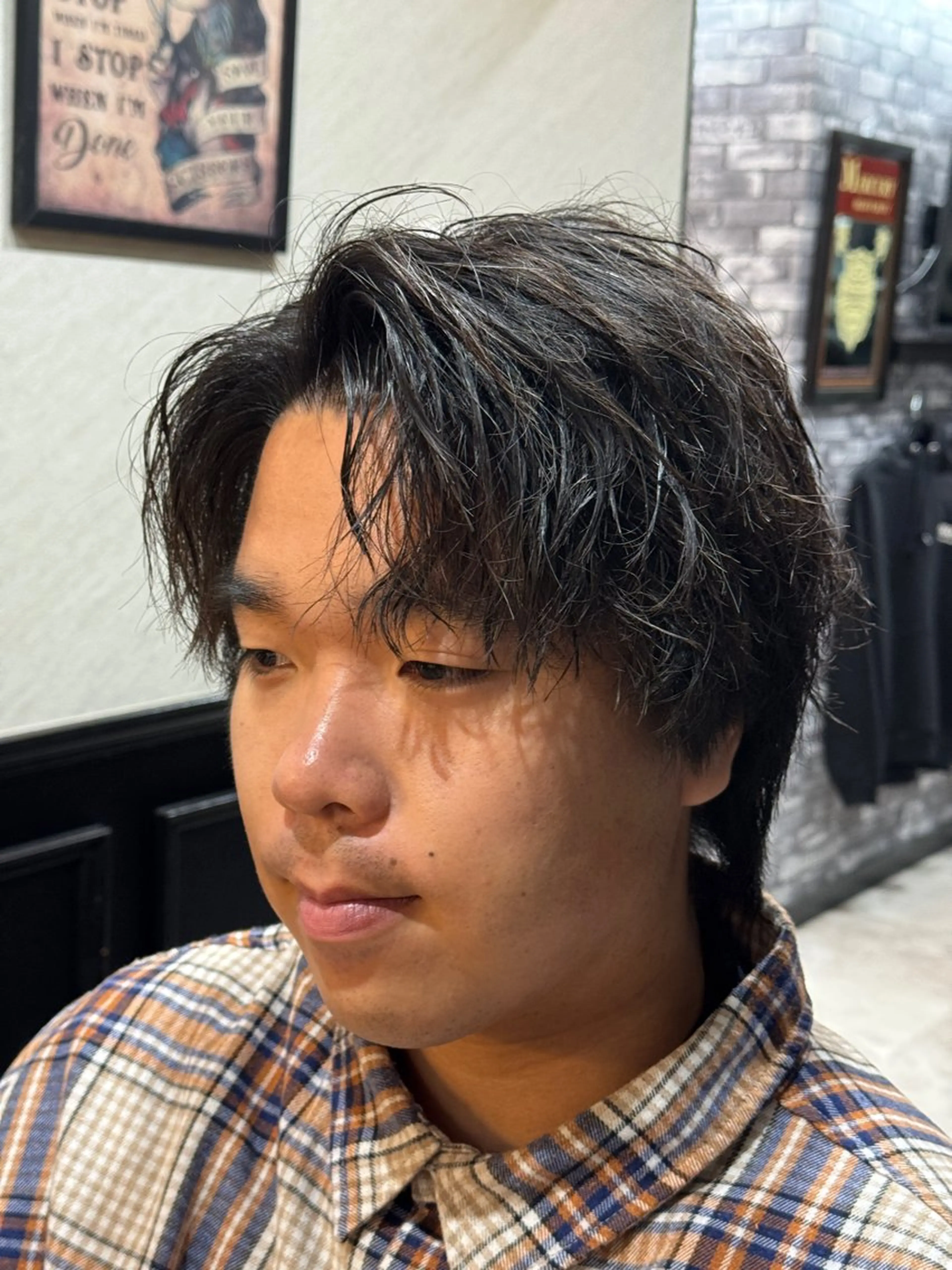 ミディアム 有田 光輝のヘアスタイル
