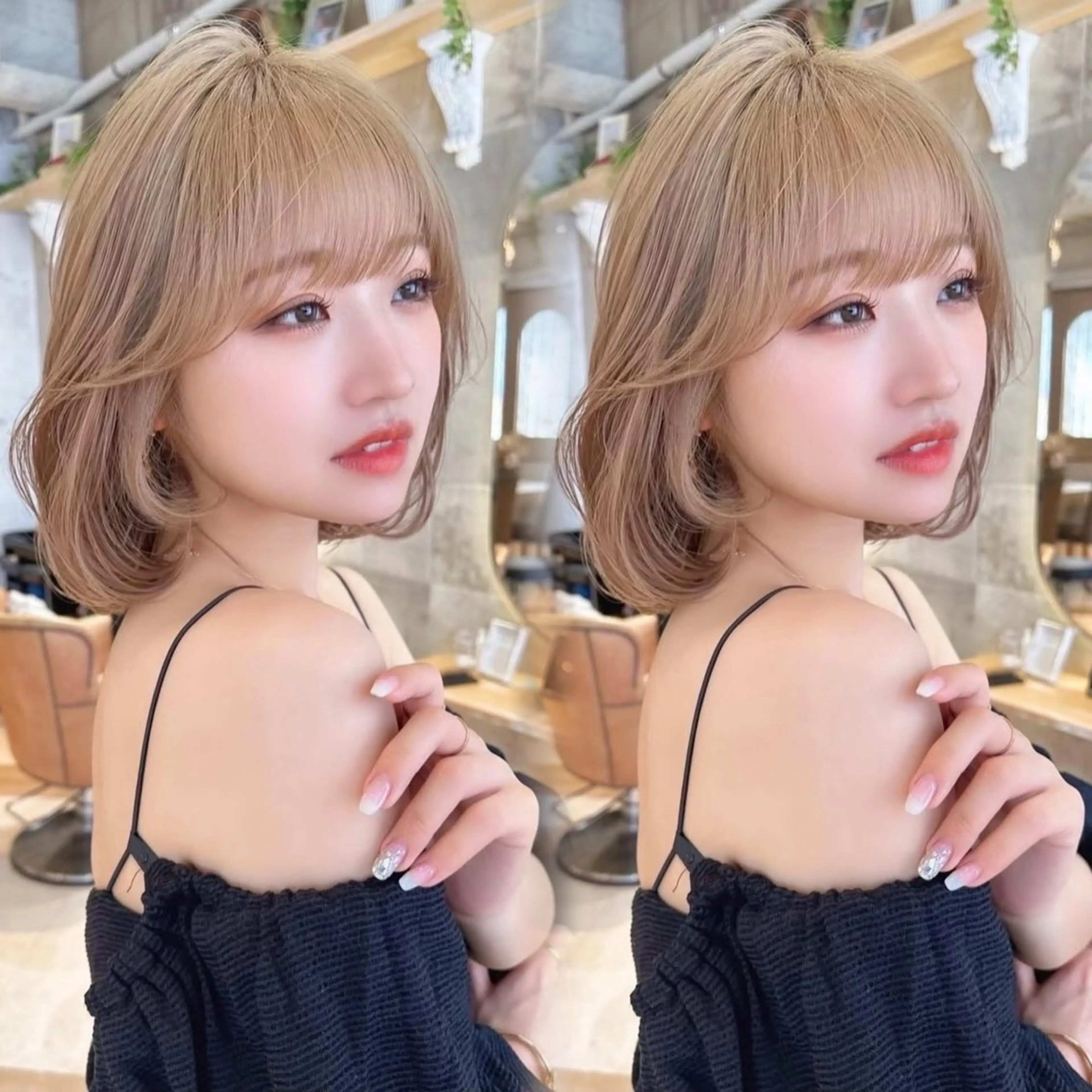 似合わせカット+ダブルカラー（ブリーチ）+1STEP髪質改善TRの写真