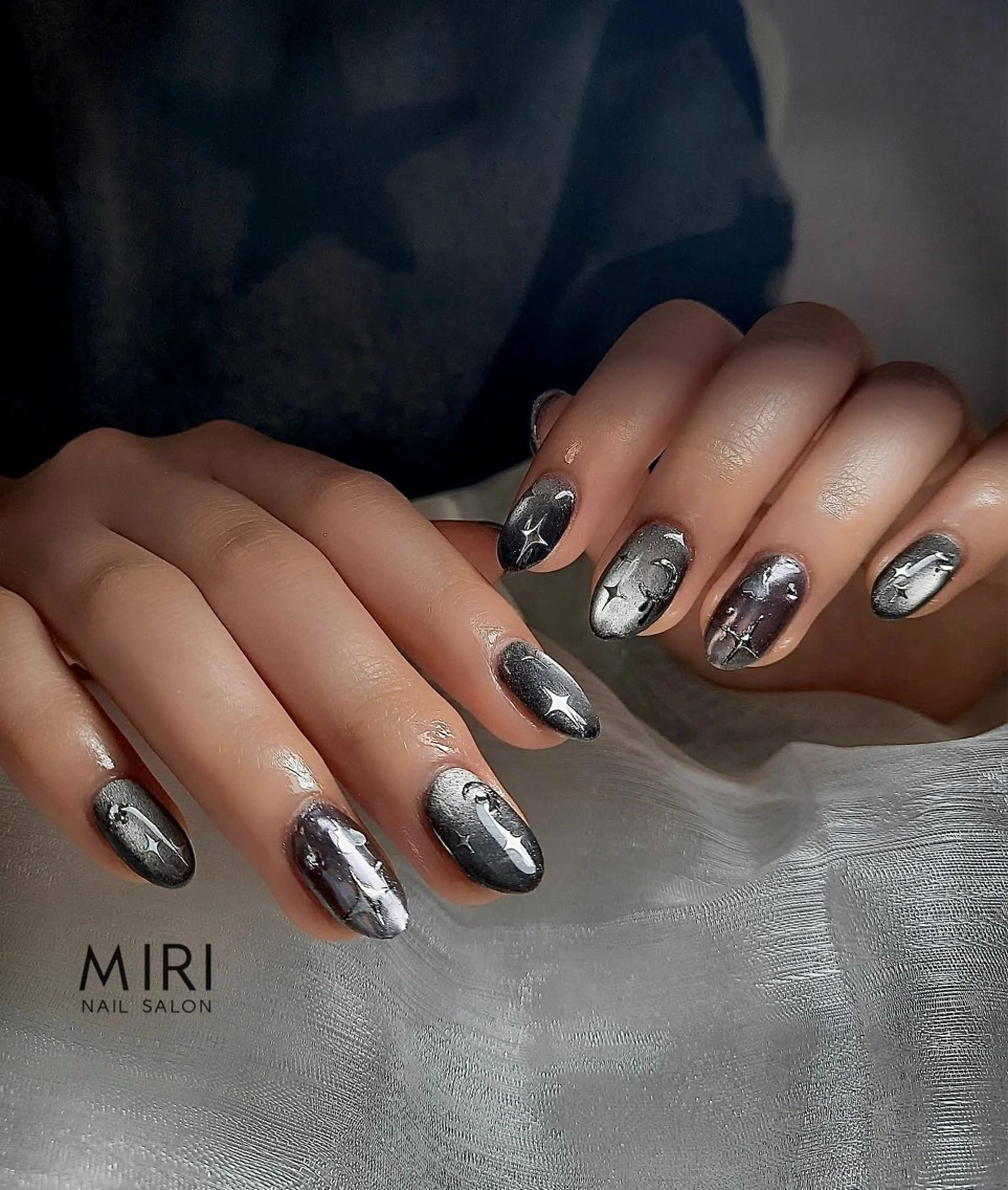 ネイル アートネイル マグネットネイル ミラーネイル Miri nail salonのネイルデザイン