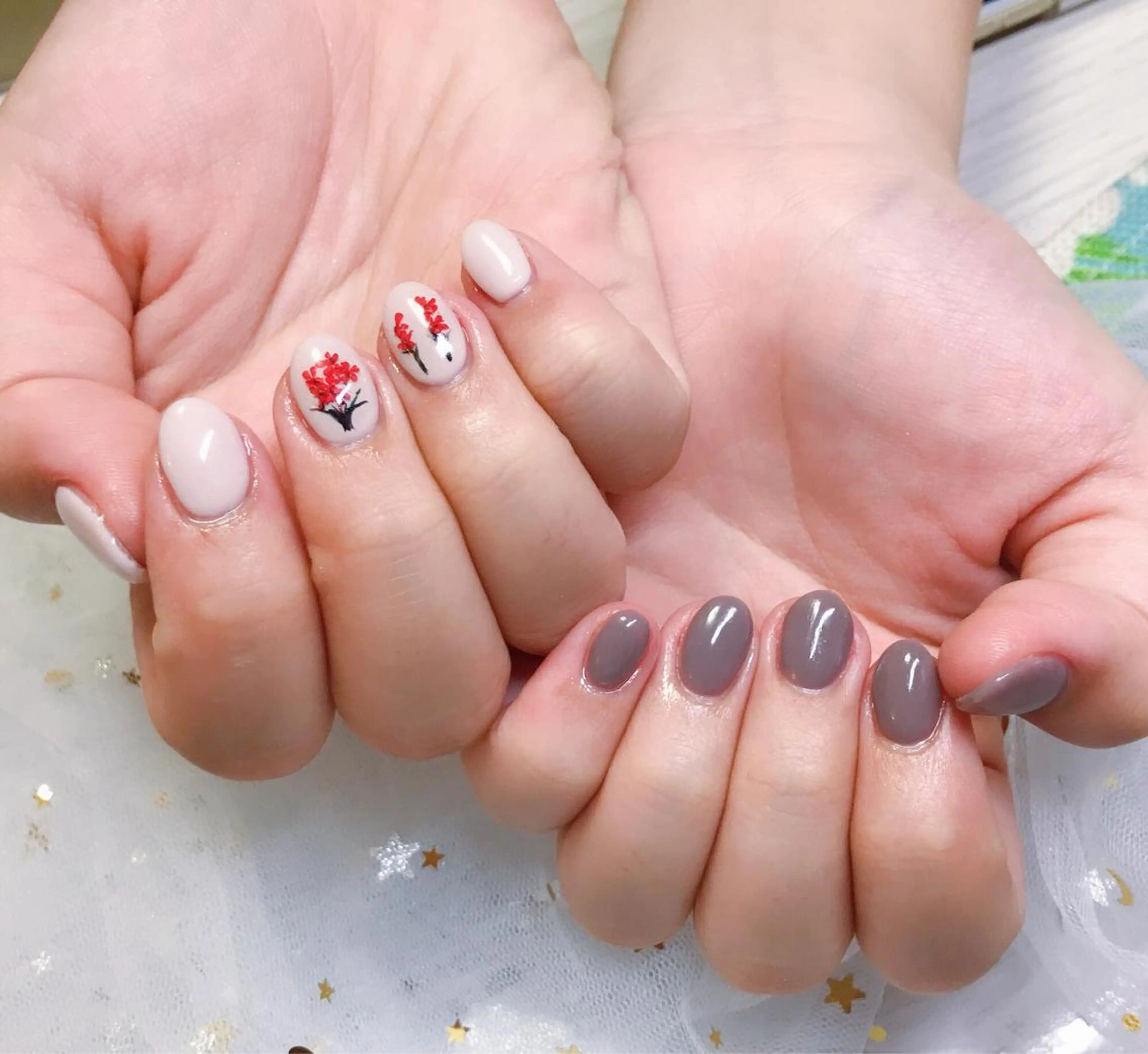 カラー ネイル アートネイル スカルプネイル Q Free nailsのネイルデザイン