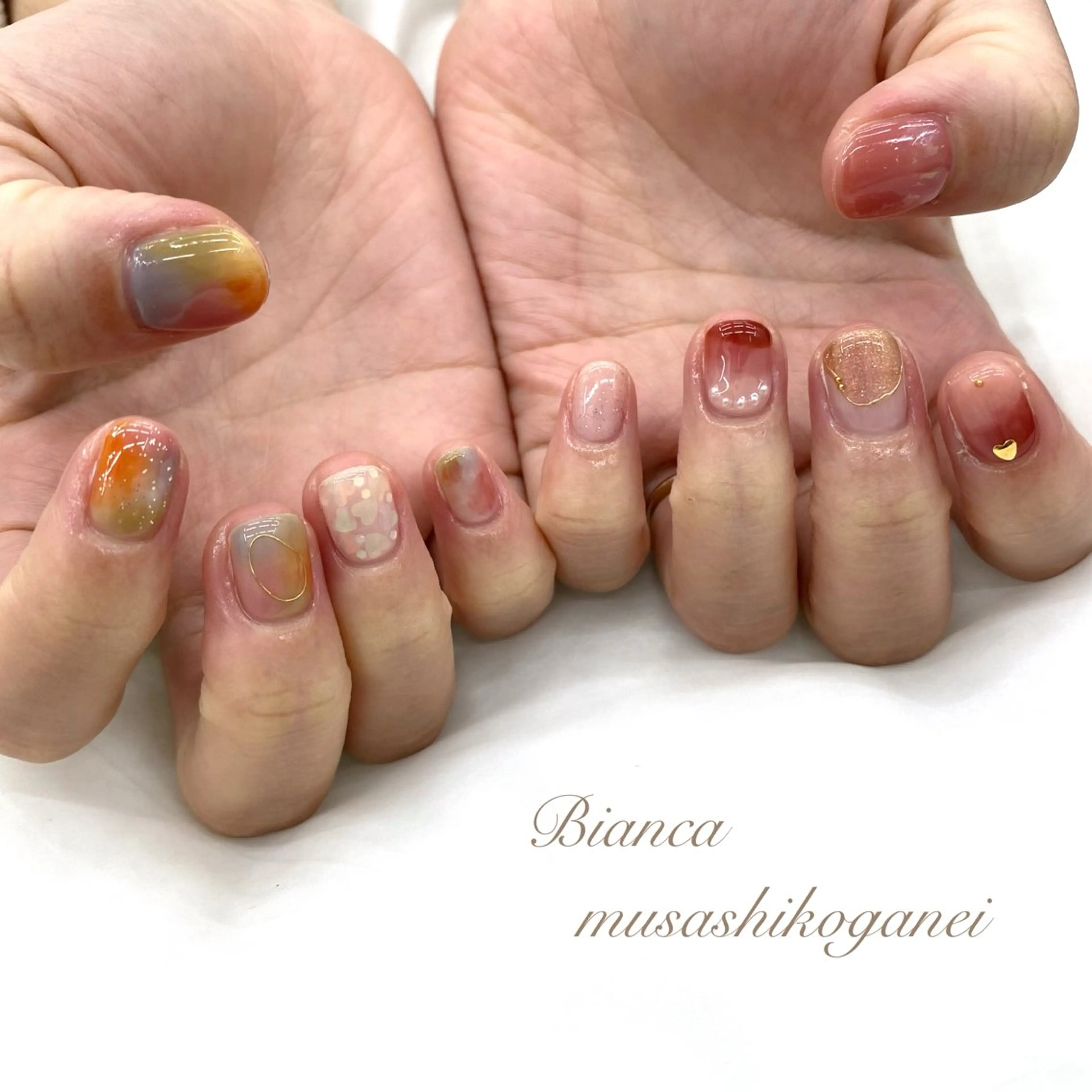 ネイル ハンドネイル Bianca 武蔵小金井　しぎはらのネイルデザイン
